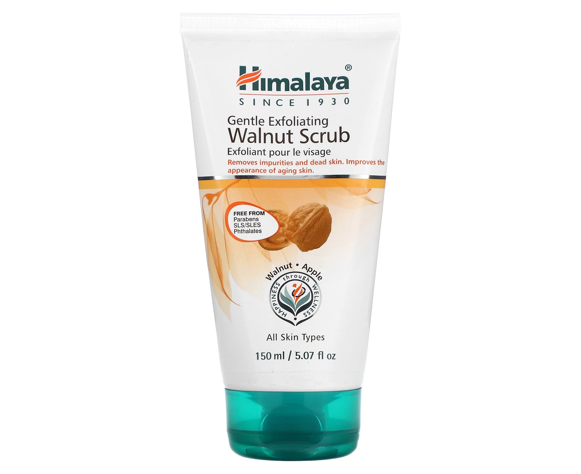 Himalaya, Gentle Exfoliating Walnut Scrub, All Skin Types, 5.07 fl oz (150 ml)