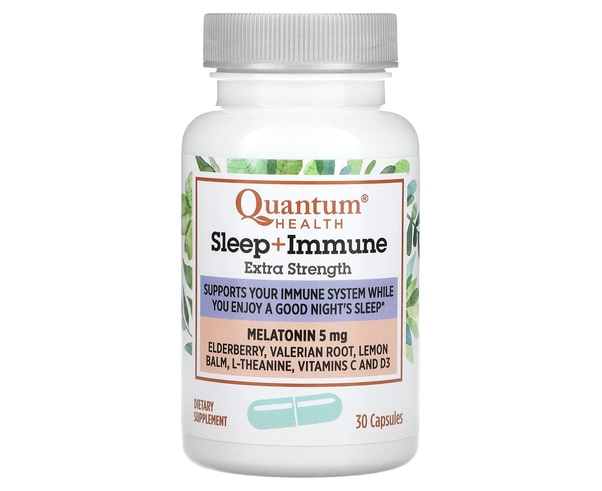 Quantum Health, Extra Strength, Melatonin, Sleep + Immune, 30 Capsules