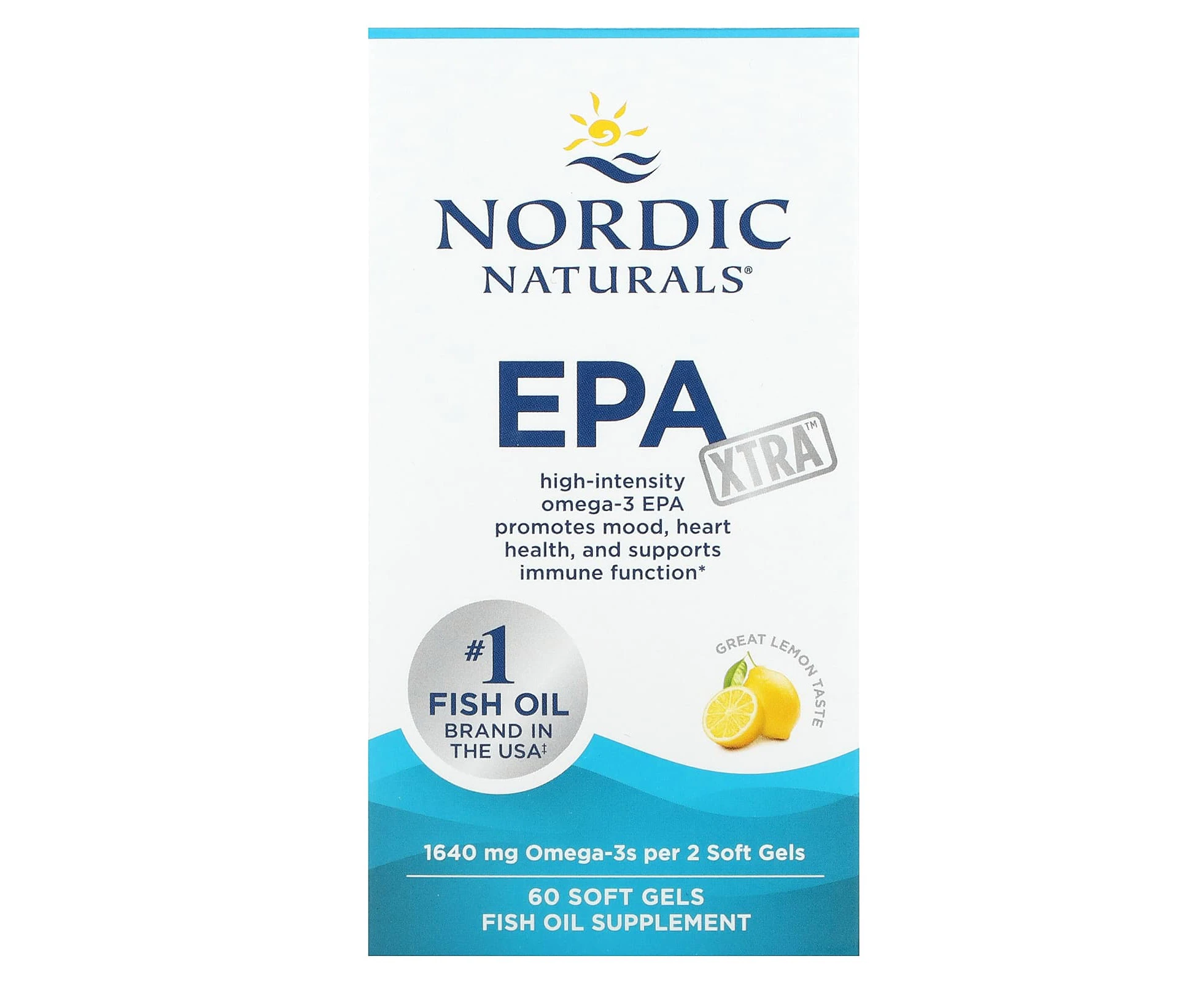 Nordic Naturals, EPA Xtra, Great Lemon, 60 Soft Gels