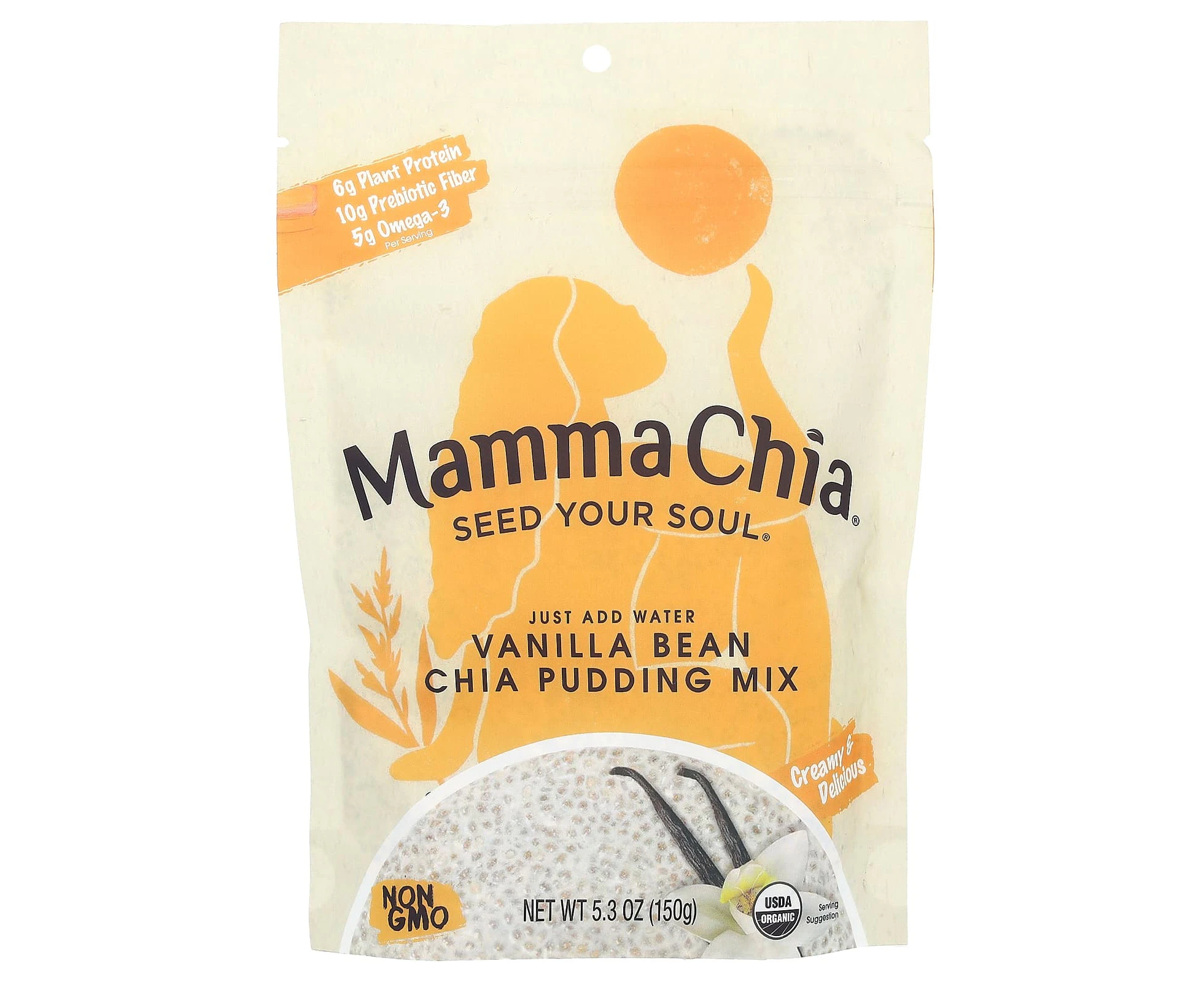 Mamma Chia, Chia Pudding Mix, Vanilla Bean, 5.3 oz (150 g)