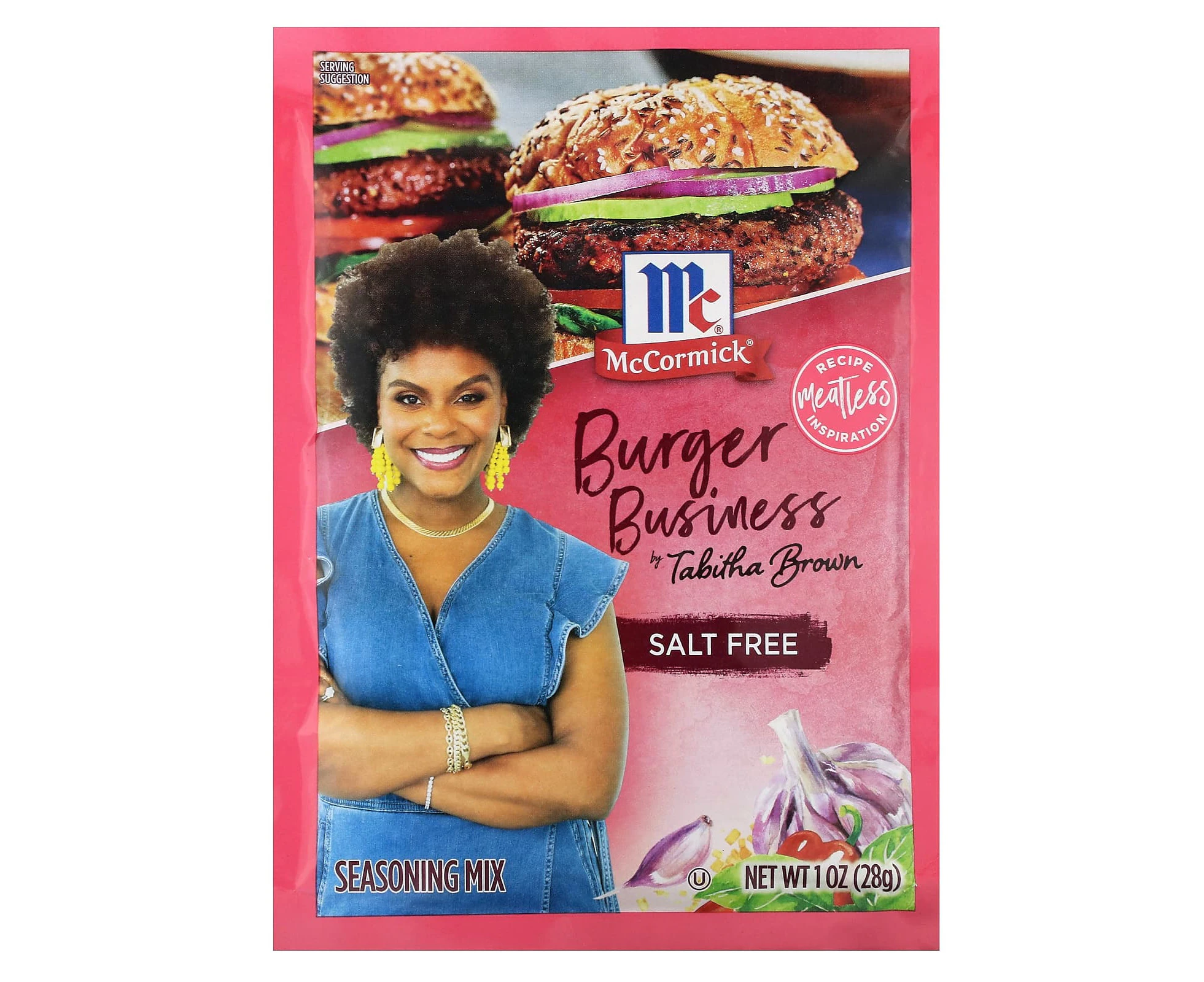 McCormick, Burger Business by Tabitha Brown, Salt Free, 1 oz (28 g)