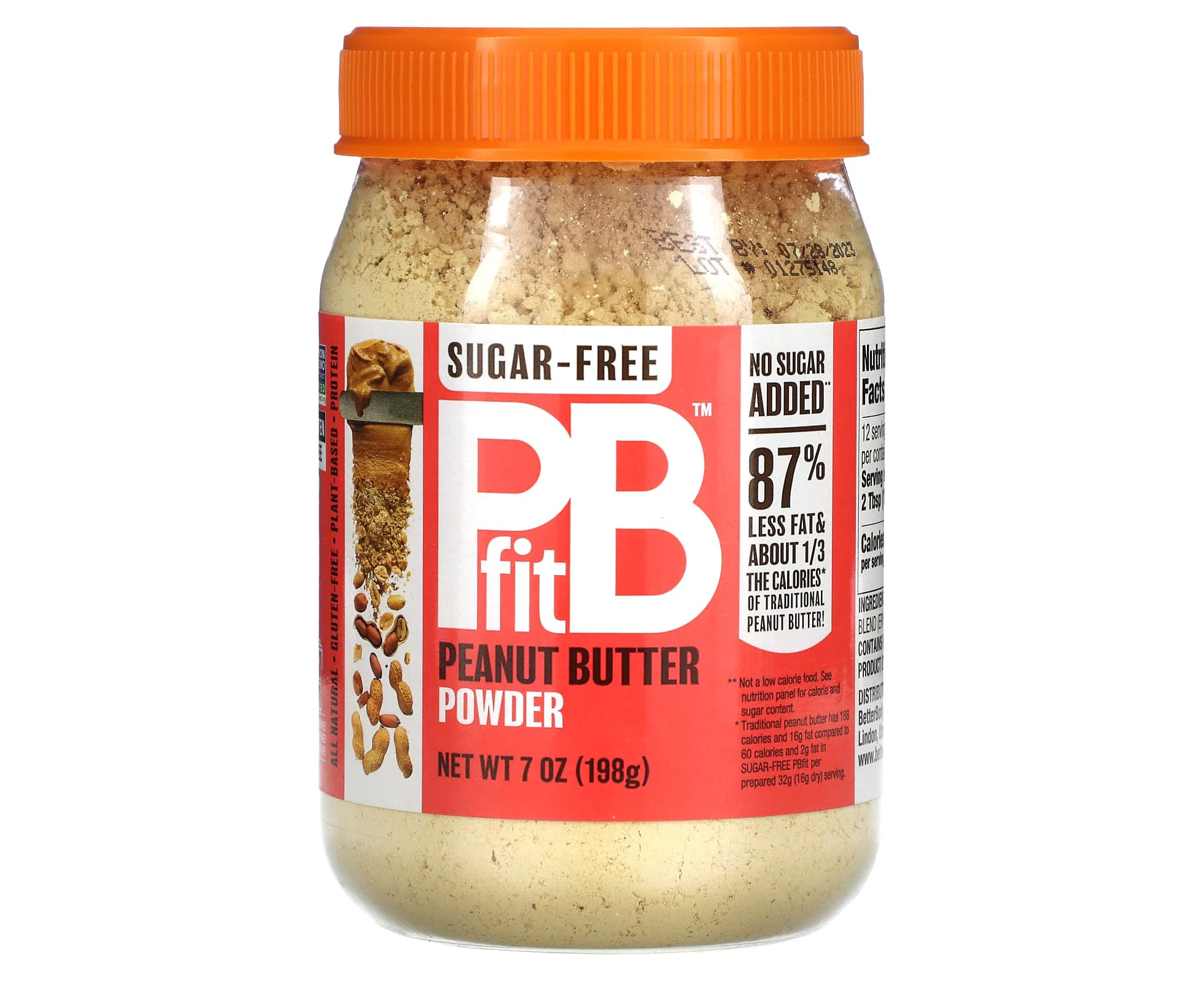 PBfit, Peanut Butter Powder, Sugar-Free, 7 oz (198 g)