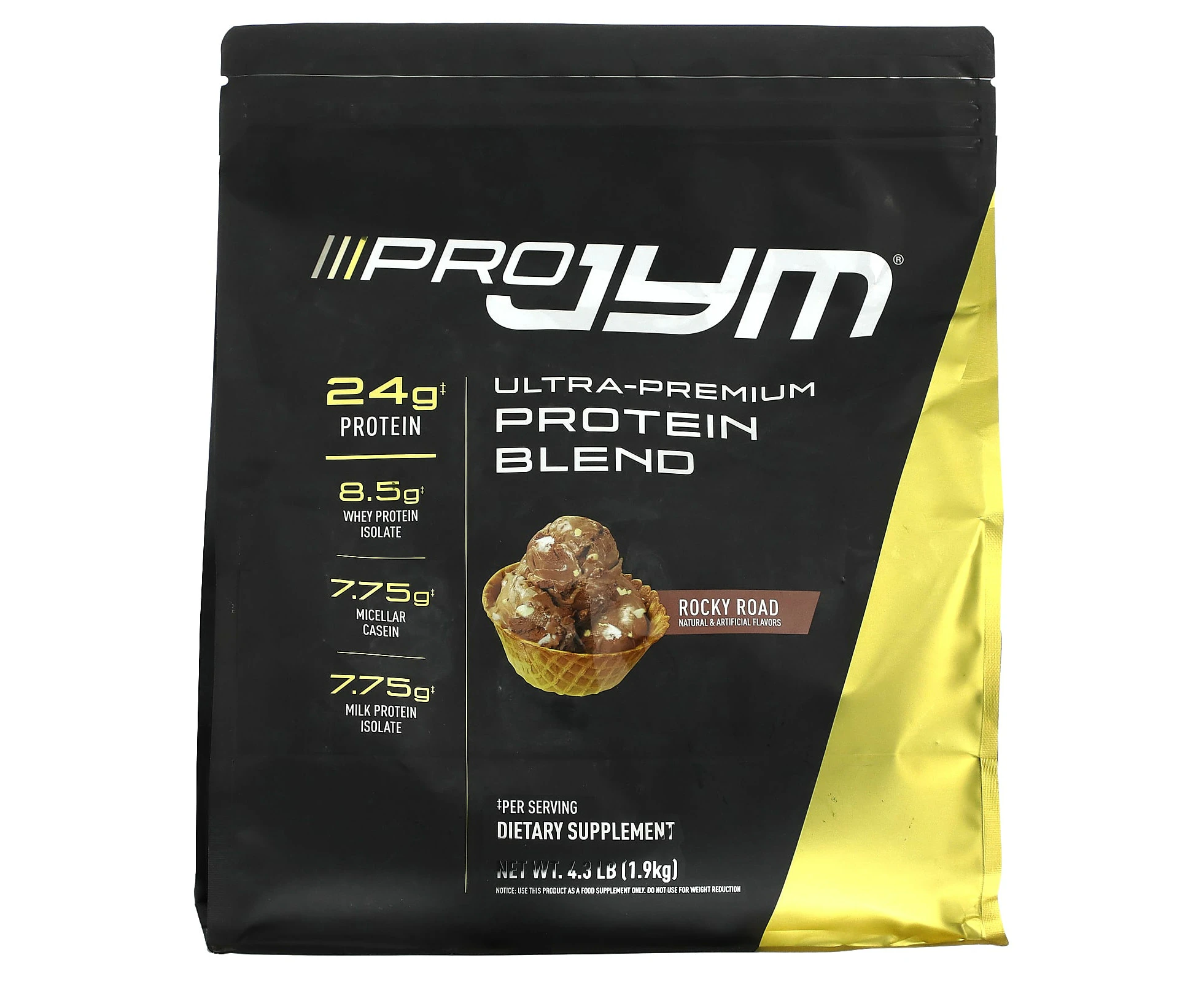 JYM Supplement Science, Pro JYM, Ultra-Premium Protein Blend, Rocky Road, 4.3 lb (1.9 kg)