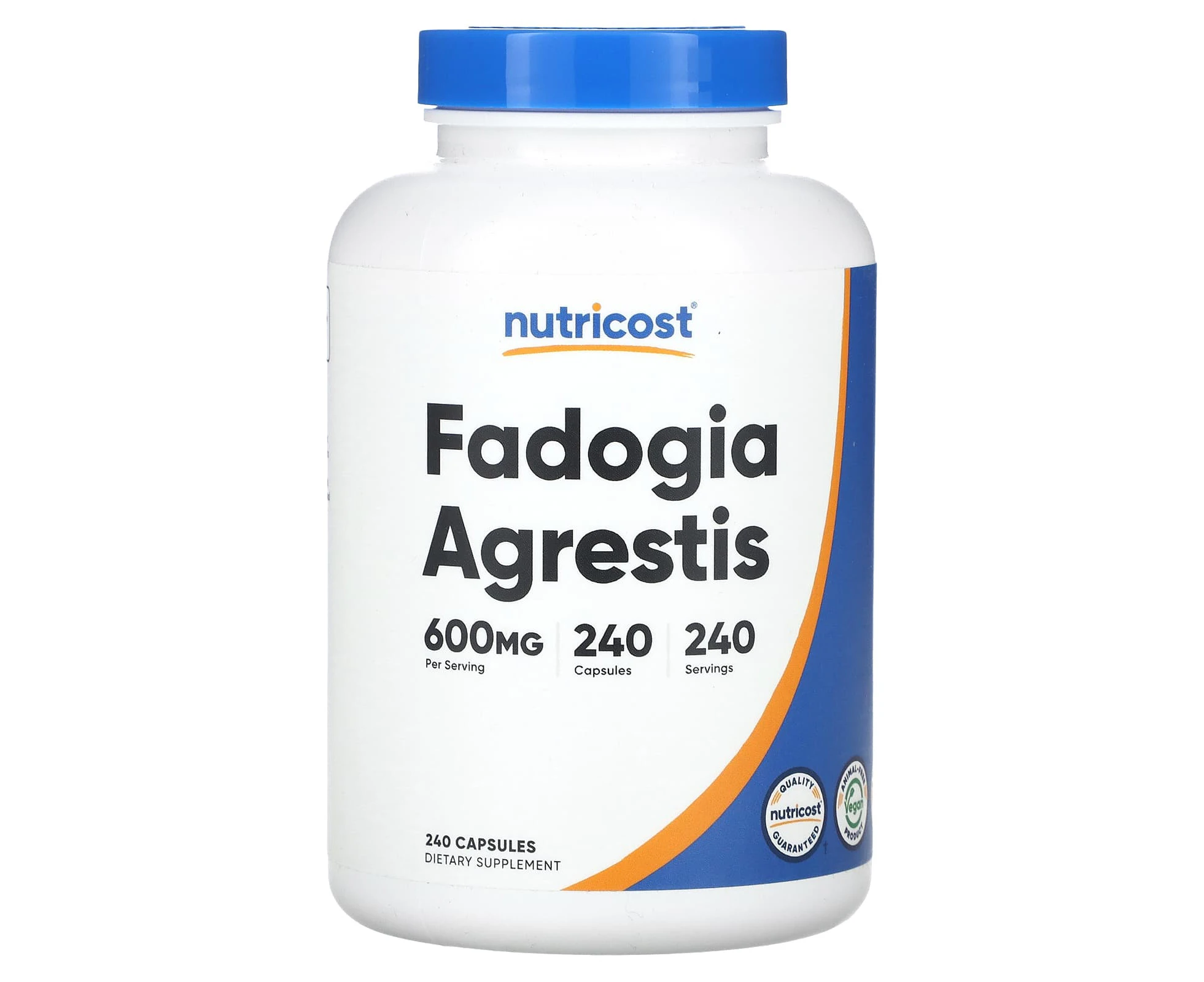 Nutricost, Fadogia Agrestis, 600 mg, 240  Capsules