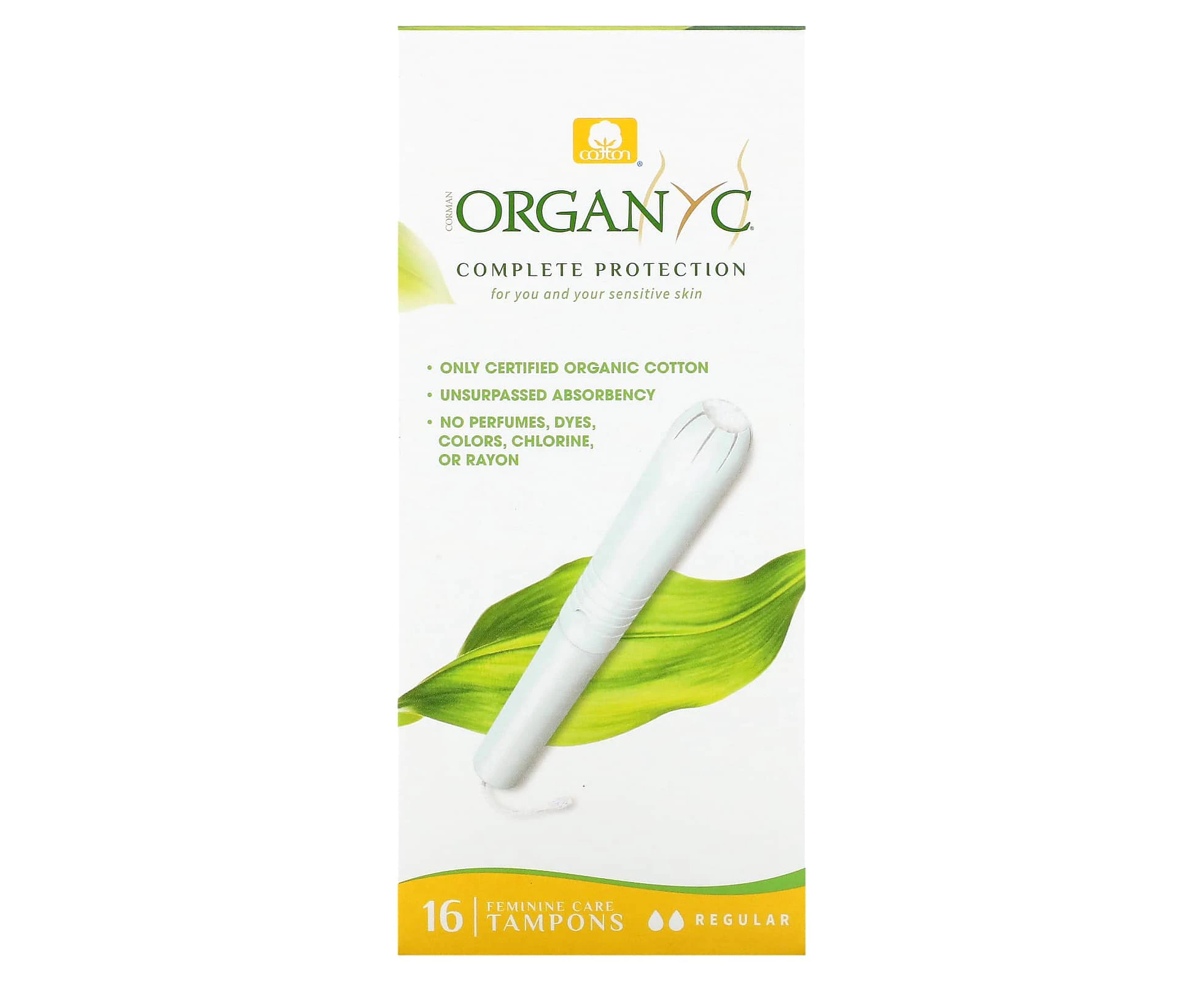 Organyc, Tampons, Regular, 16 Tampons