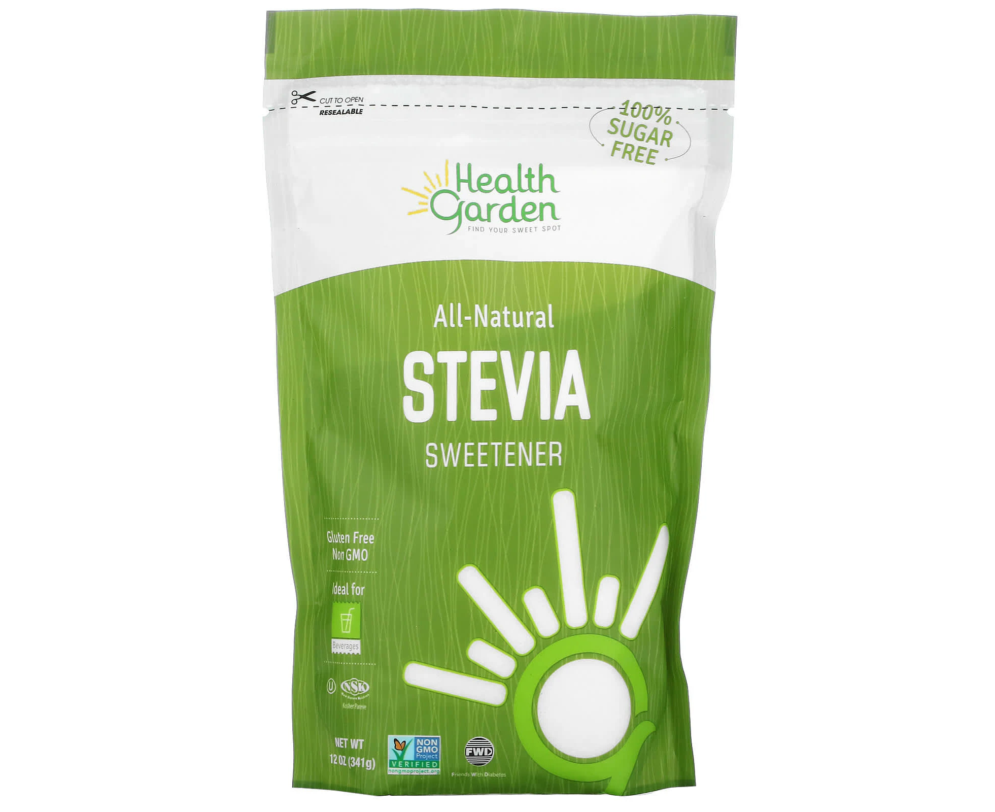 Health Garden, All-Natural Stevia Sweetener, 12 oz (341 g)