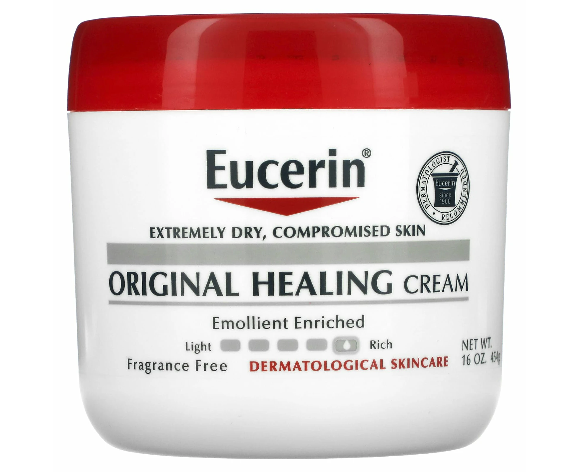 Eucerin, Original Healing Cream, Extremely Dry, Compromised Skin, Fragrance Free, 16 oz (454 g)