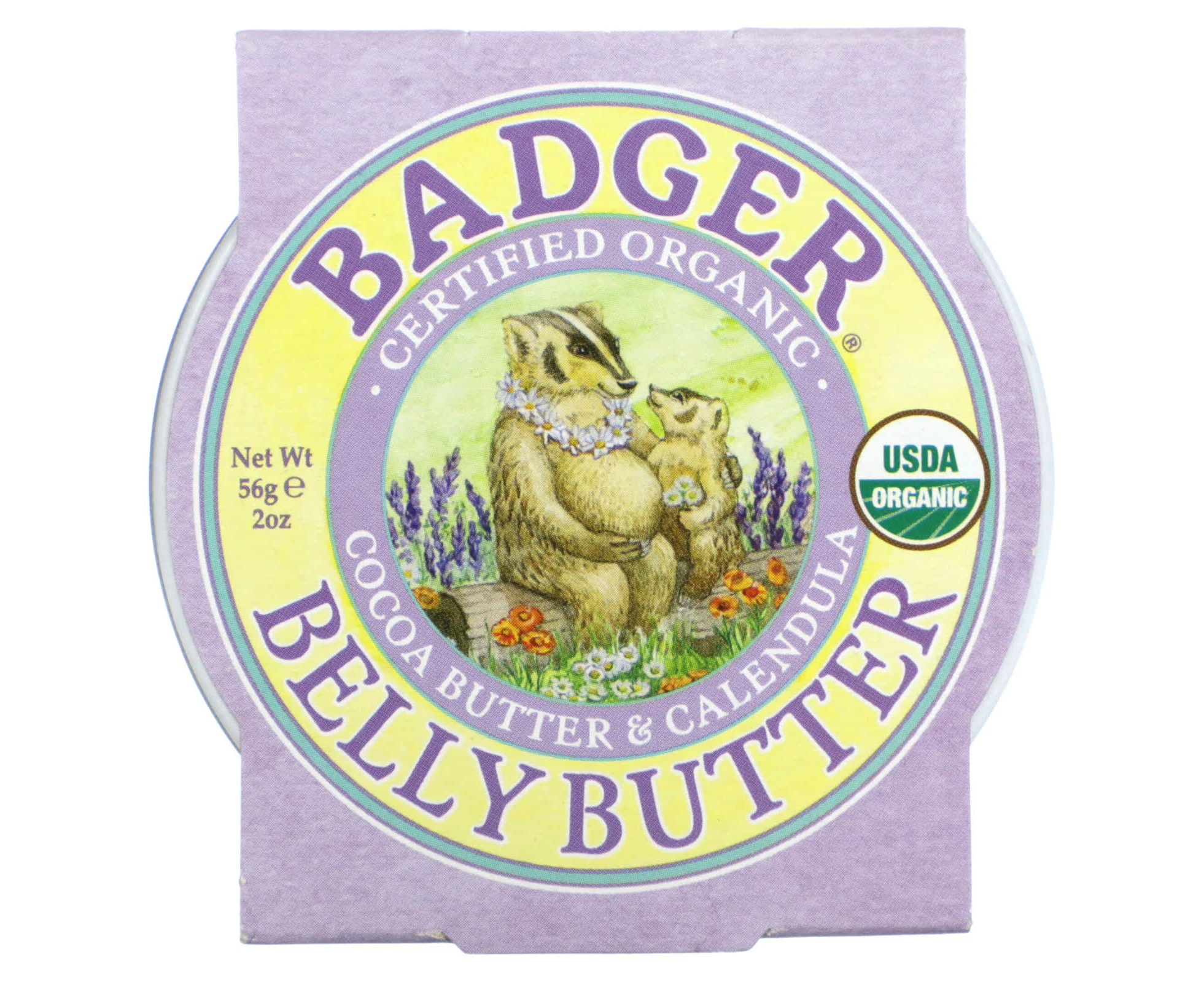 Badger, Organic Belly Butter, Cocoa Butter & Calendula,  2 oz (56 g)