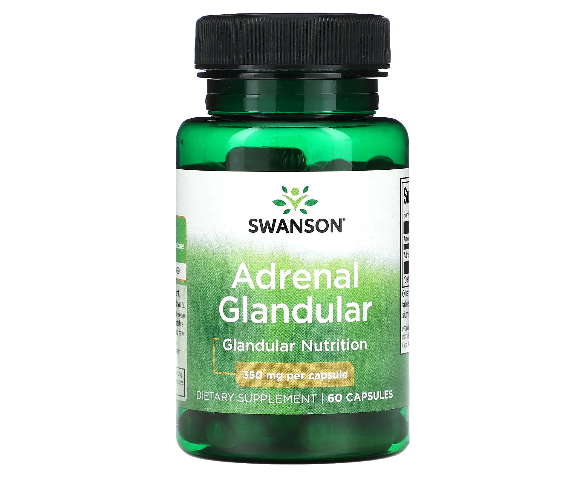 Swanson, Adrenal Glandular, 350 mg, 60 Capsules