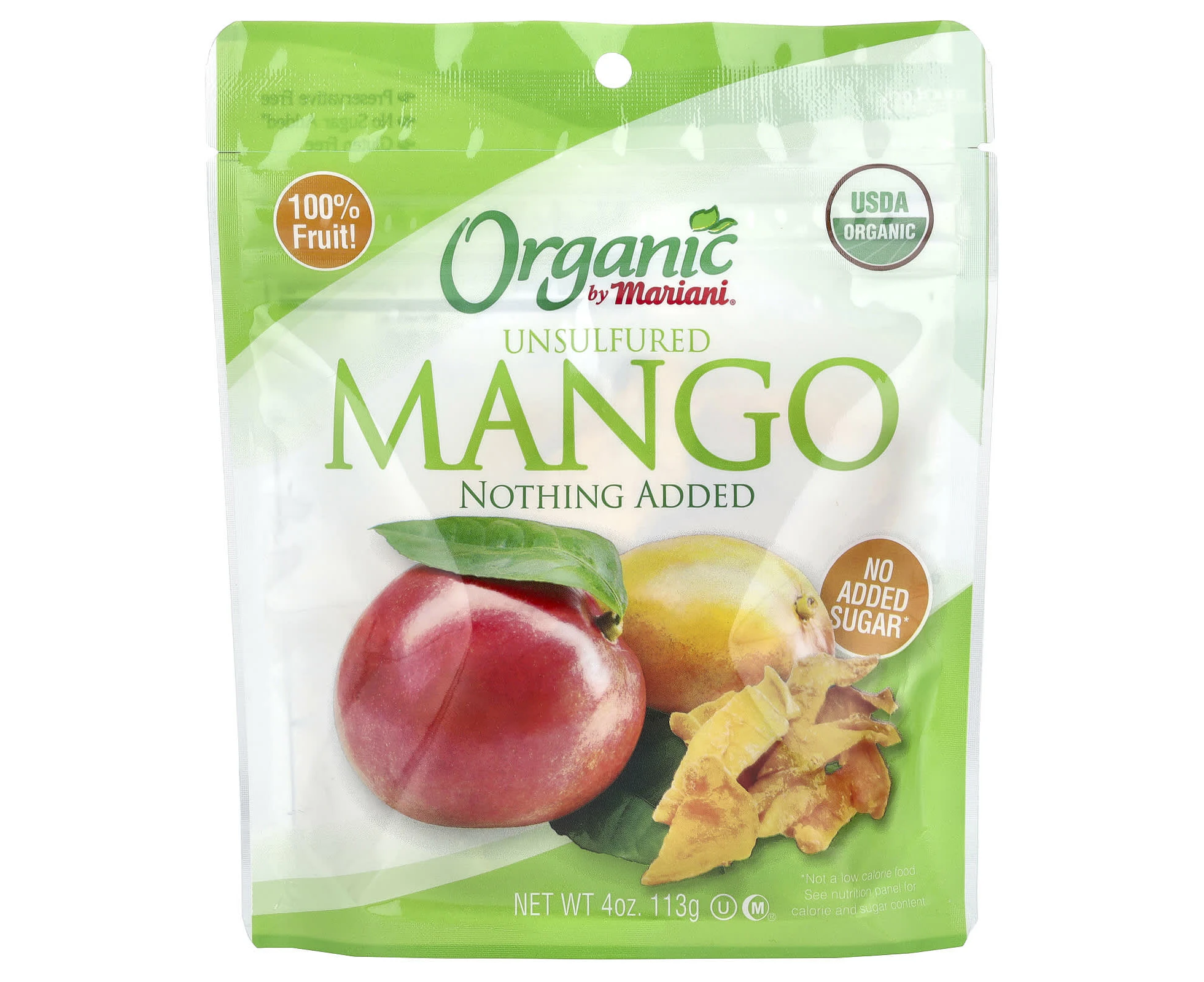 Mariani Dried Fruit, Organic Unsulfured Mango, 4 oz (113 g)