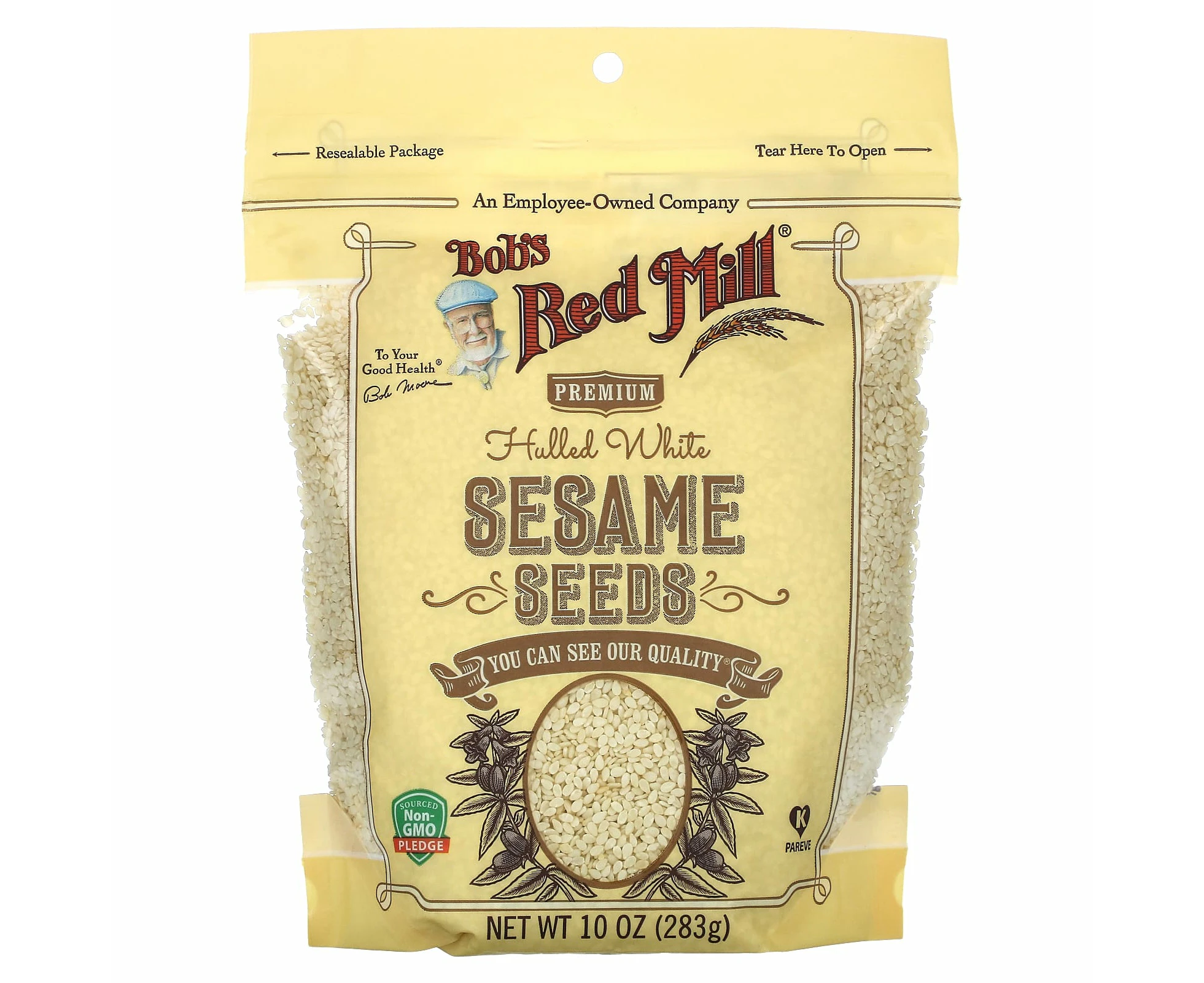 Bob's Red Mill, Hulled White Sesame Seeds, 10 oz (283 g)