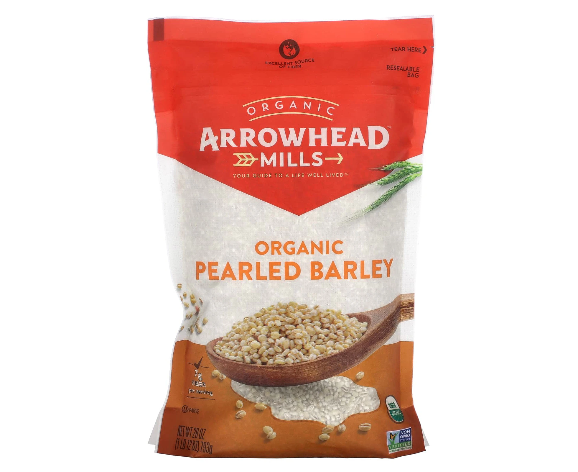 Arrowhead Mills, Organic Pearled Barley, 28 oz (793 g)