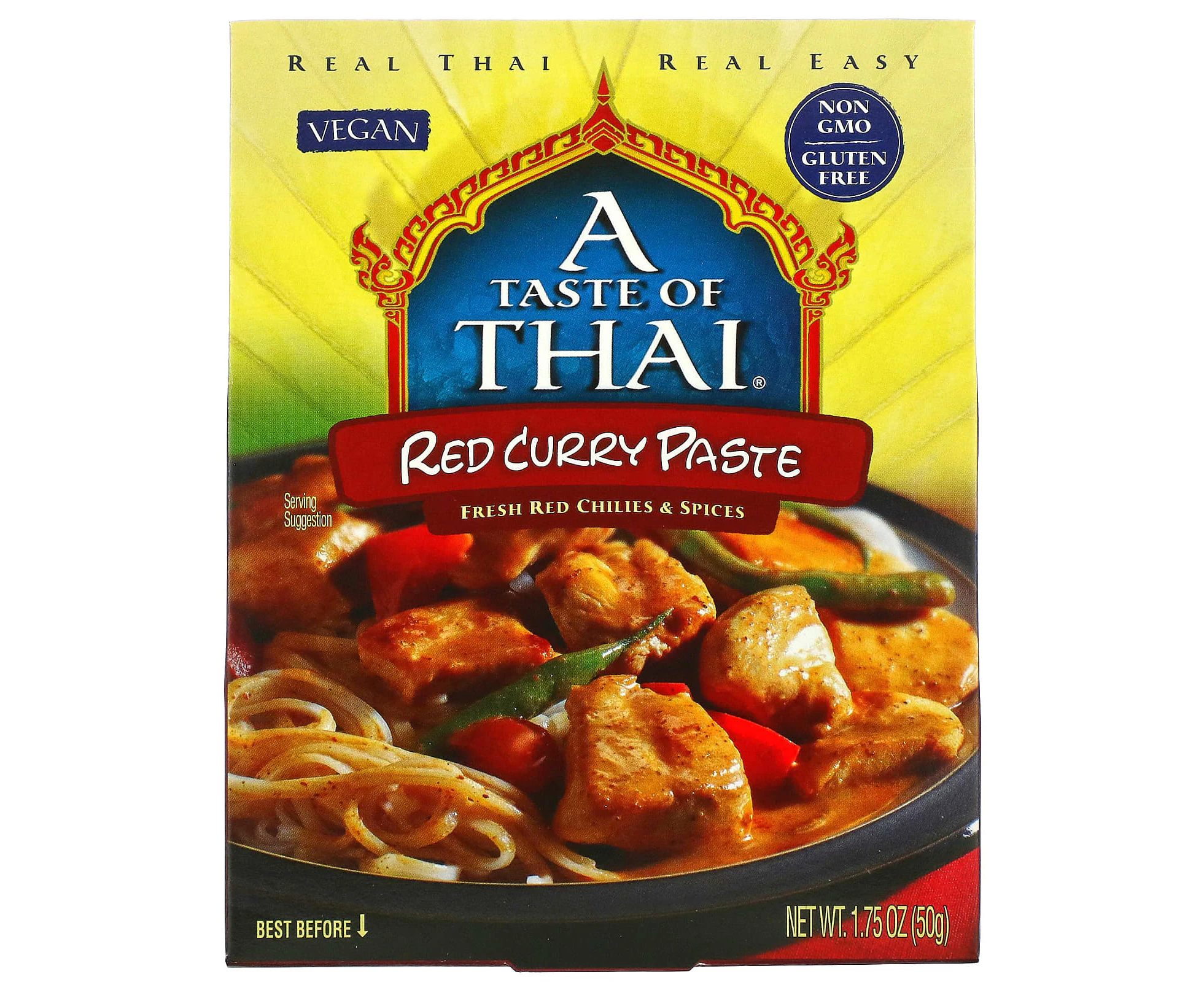 A Taste Of Thai, Red Curry Paste,  1.75 oz (50 g)