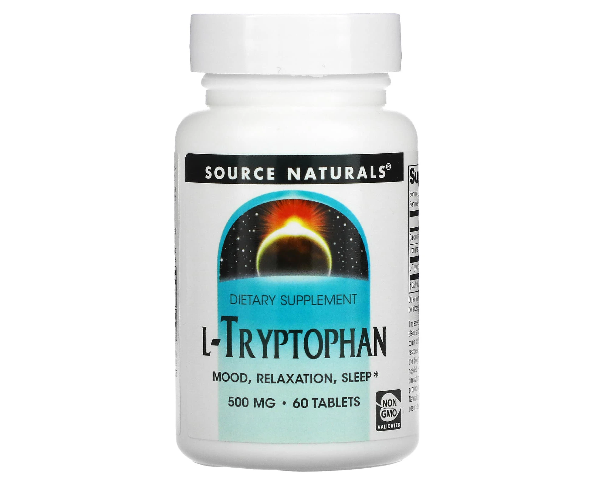 Source Naturals, L-Tryptophan, 500 mg, 60 Tablets (166 mg per Tablet)