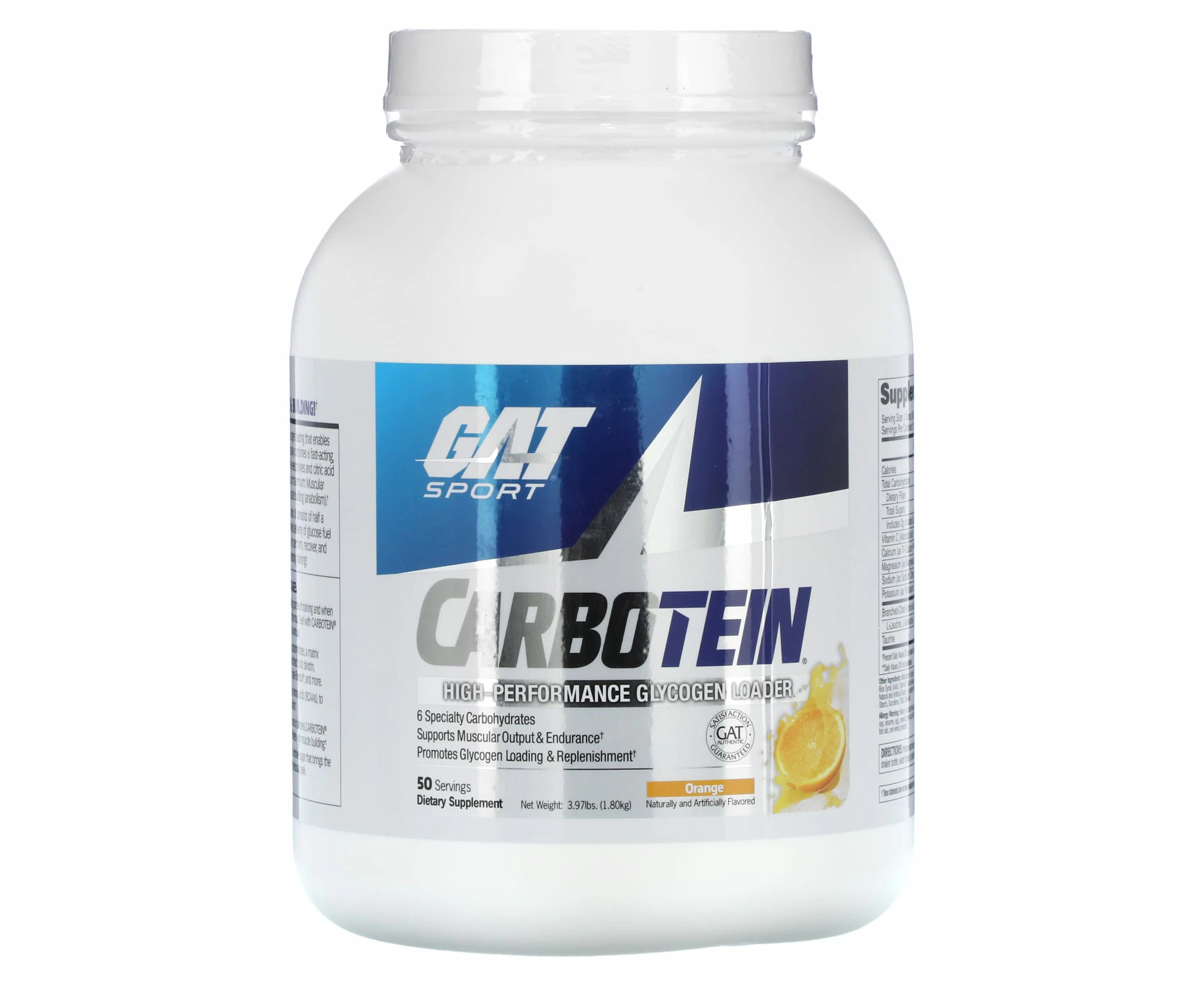 GAT, Carbotein, High Performance Glycogen Loader, Orange, 3.97 lbs (1.8 kg)