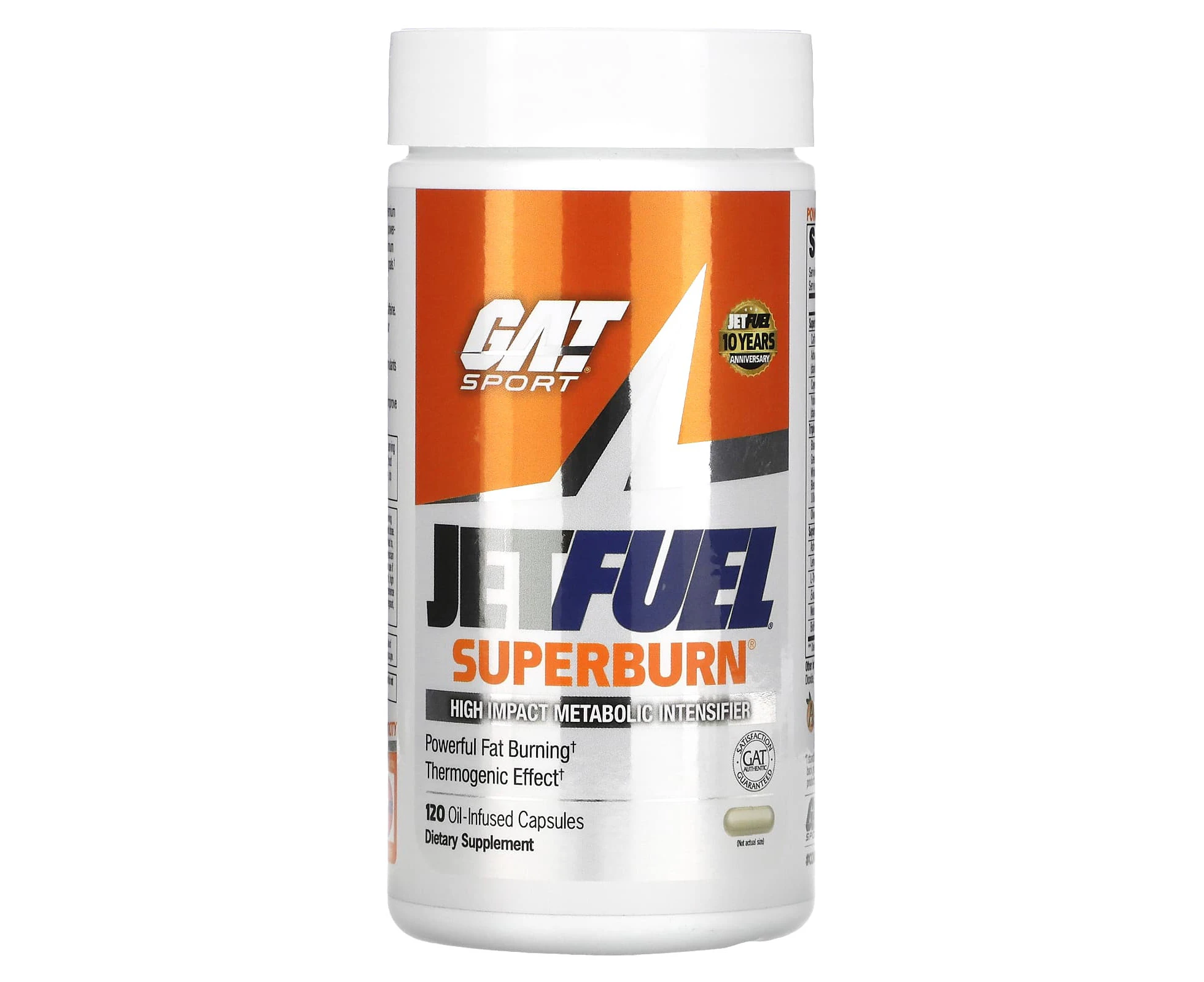 GAT, JetFuel¬Æ, Superburn, 120 Oil-Infused Capsules