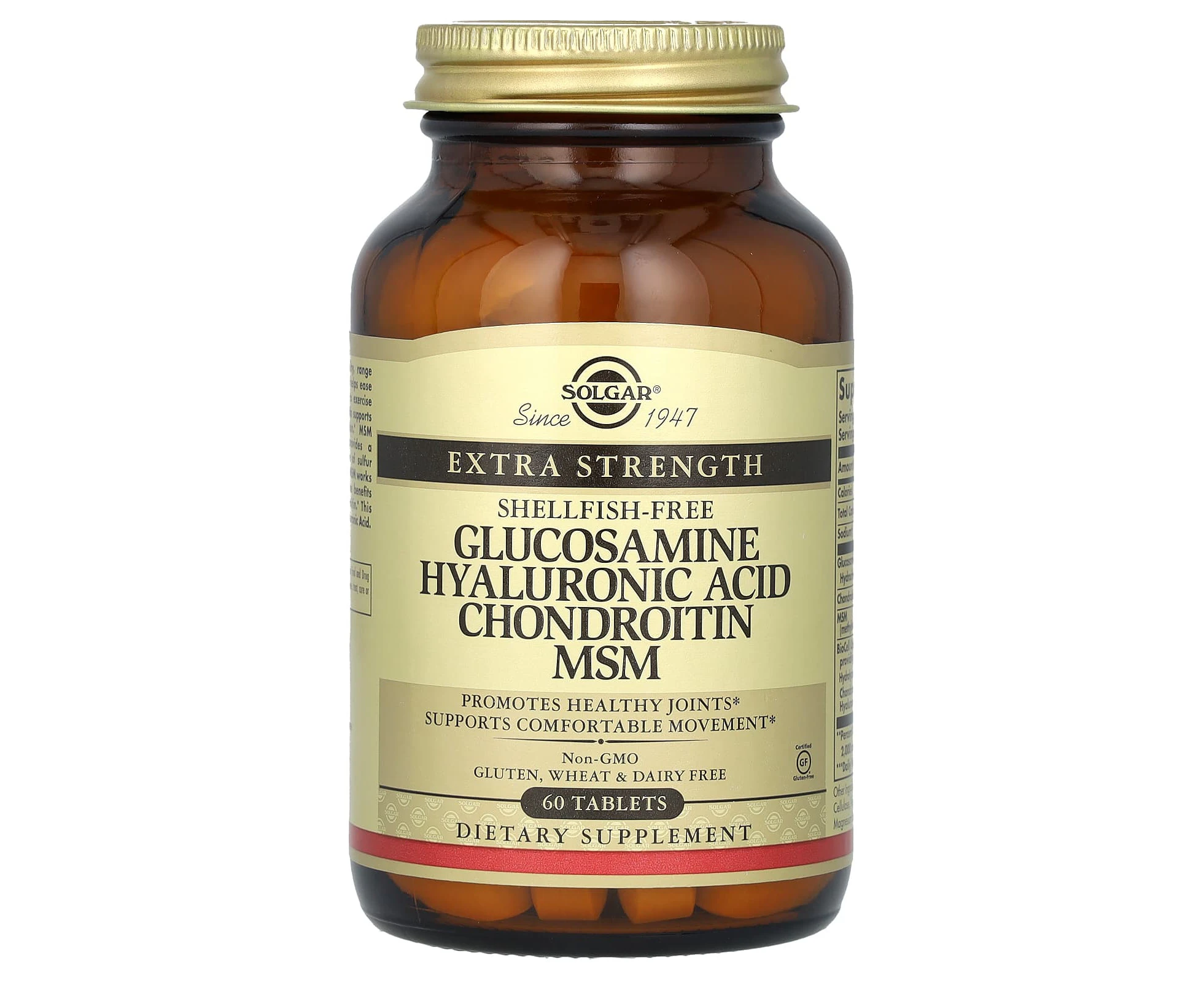 Solgar, Glucosamine Hyaluronic Acid Chondroitin MSM, Extra Strength, 60 Tablets