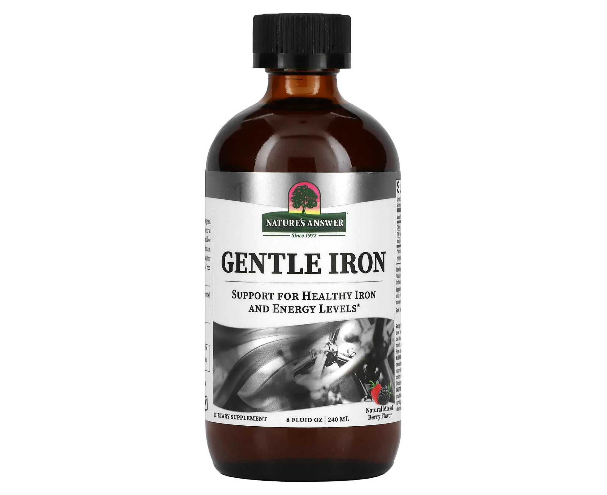 Nature's Answer, Gentle Iron, Natural Mixed Berry, 8 fl oz (240 ml)