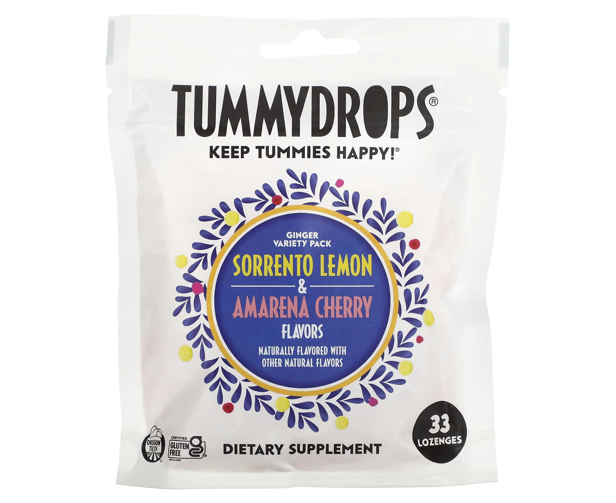 Tummydrops, Organic Ginger Variety Pack, 33 Lozenges