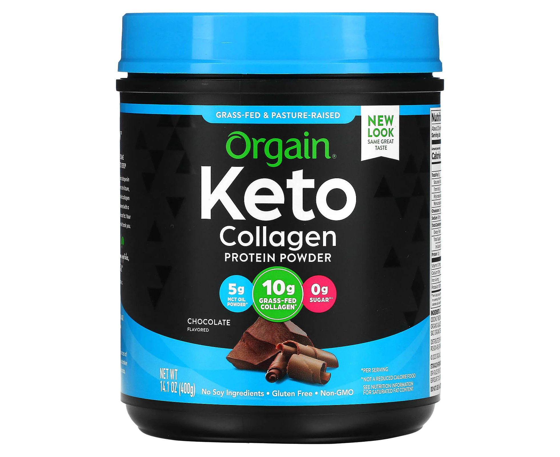 Orgain, Keto, Collagen Protein Powder, Chocolate, 14.1 oz (400 g)