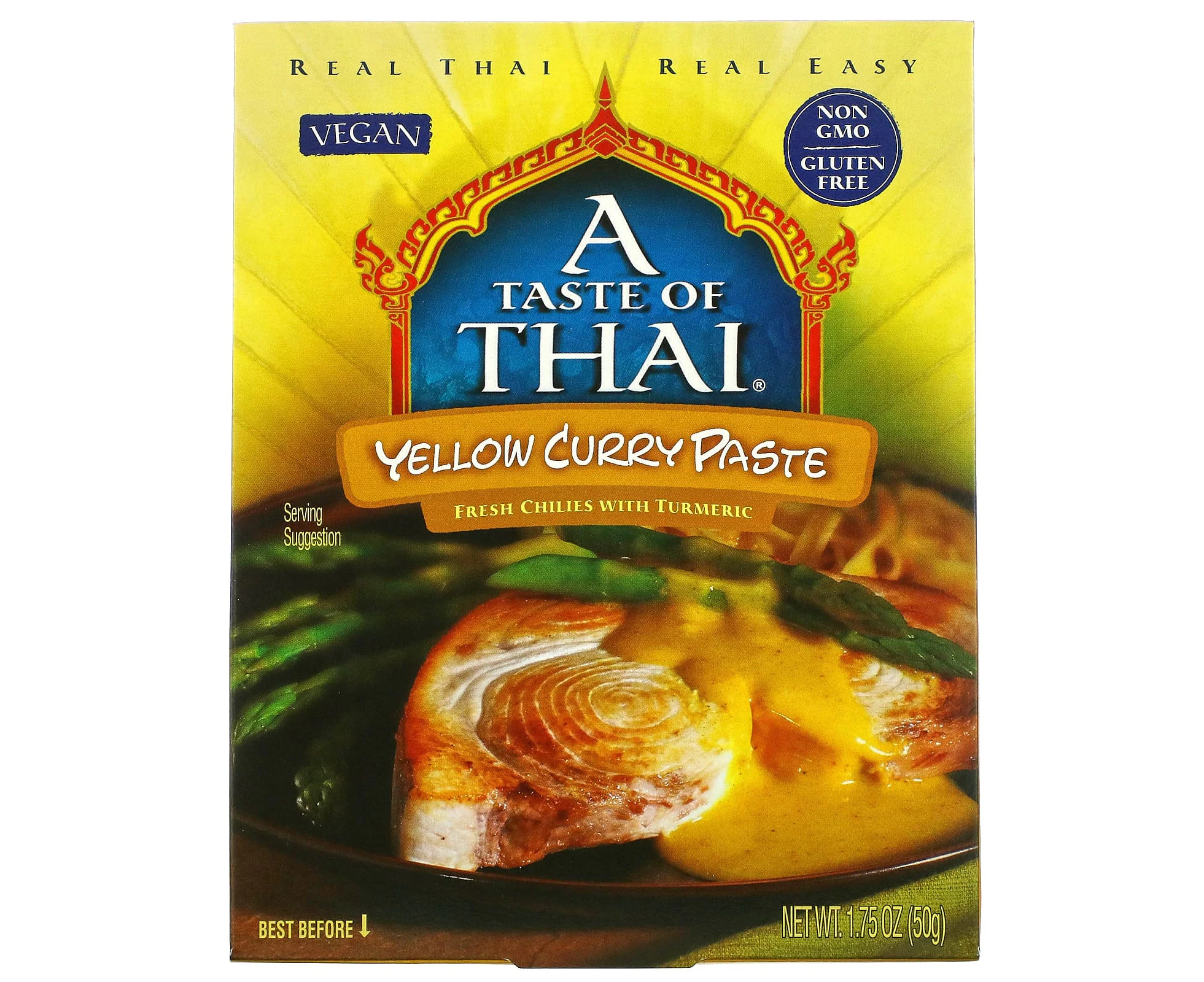 A Taste Of Thai, Yellow Curry Paste, 1.75 oz (50 g)