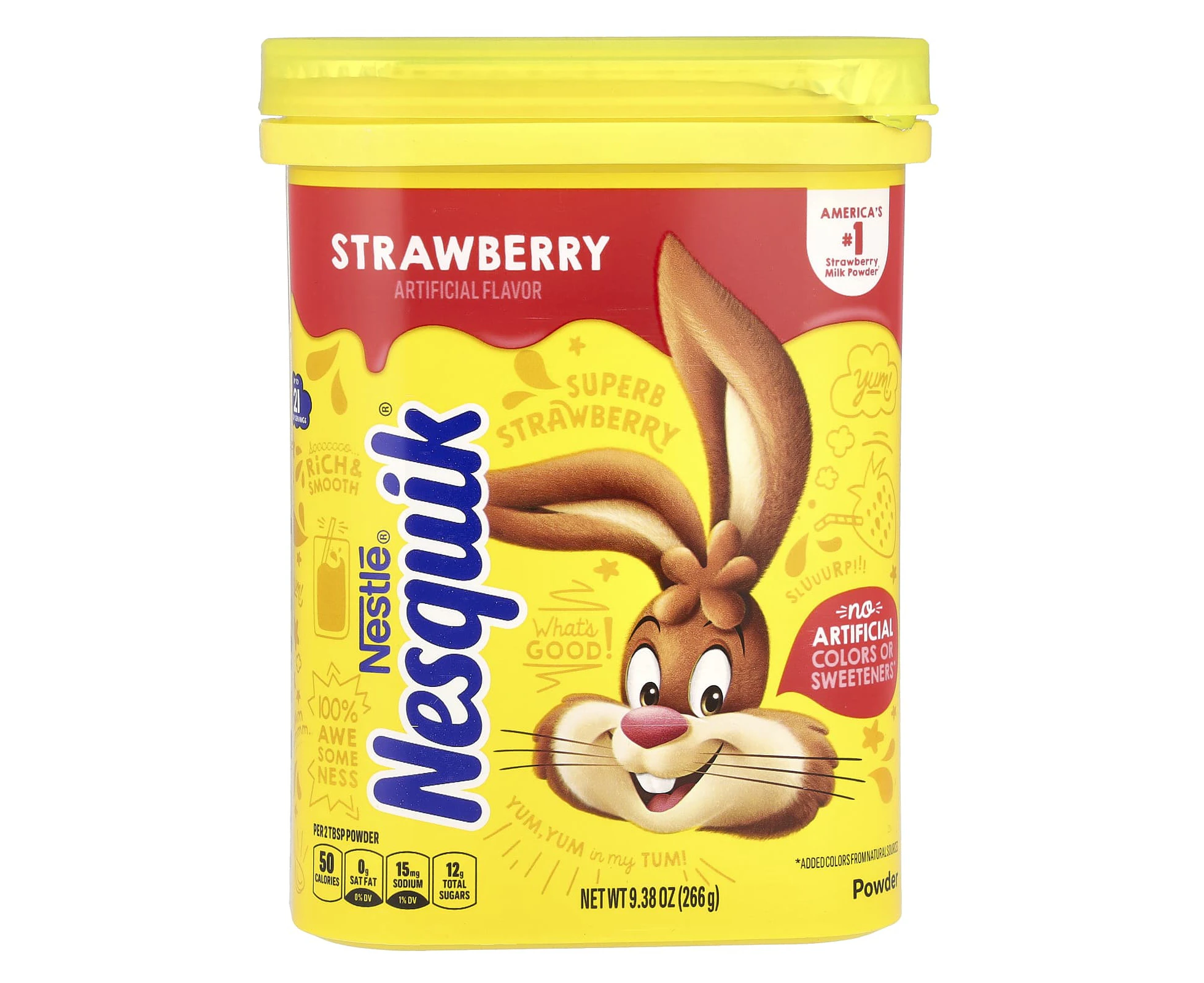 Nesquik, Nestle¬Æ Powder, Strawberry, 9.38 oz (266 g)