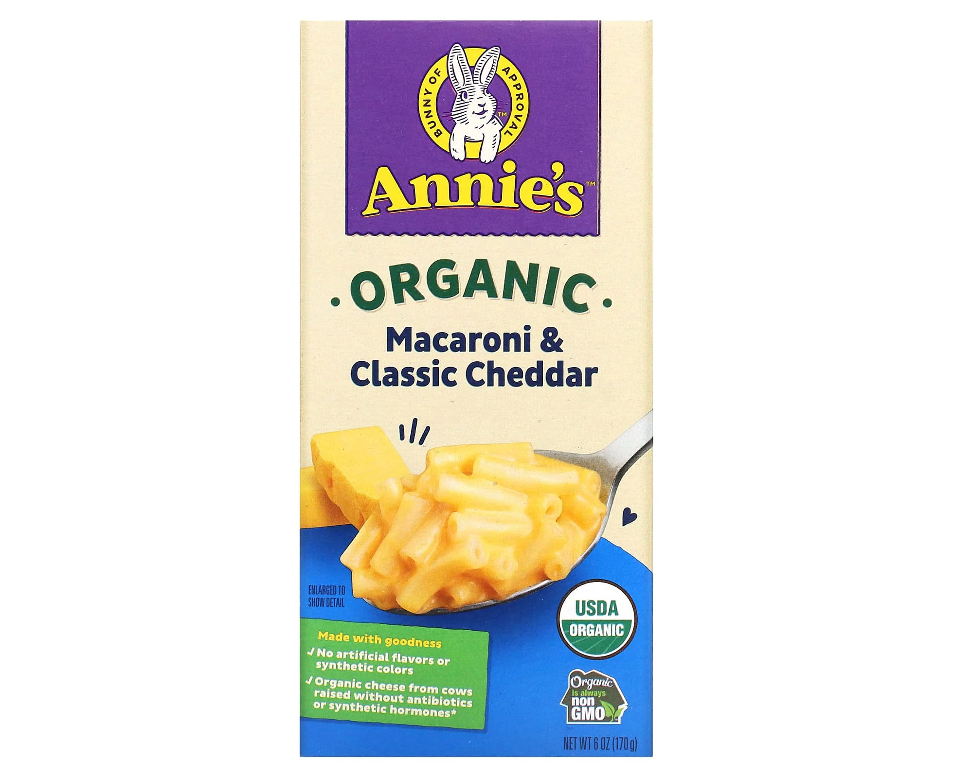 Annie's Homegrown, Organic Macaroni & Cheese, Classic Cheddar, 6 oz (170 g)