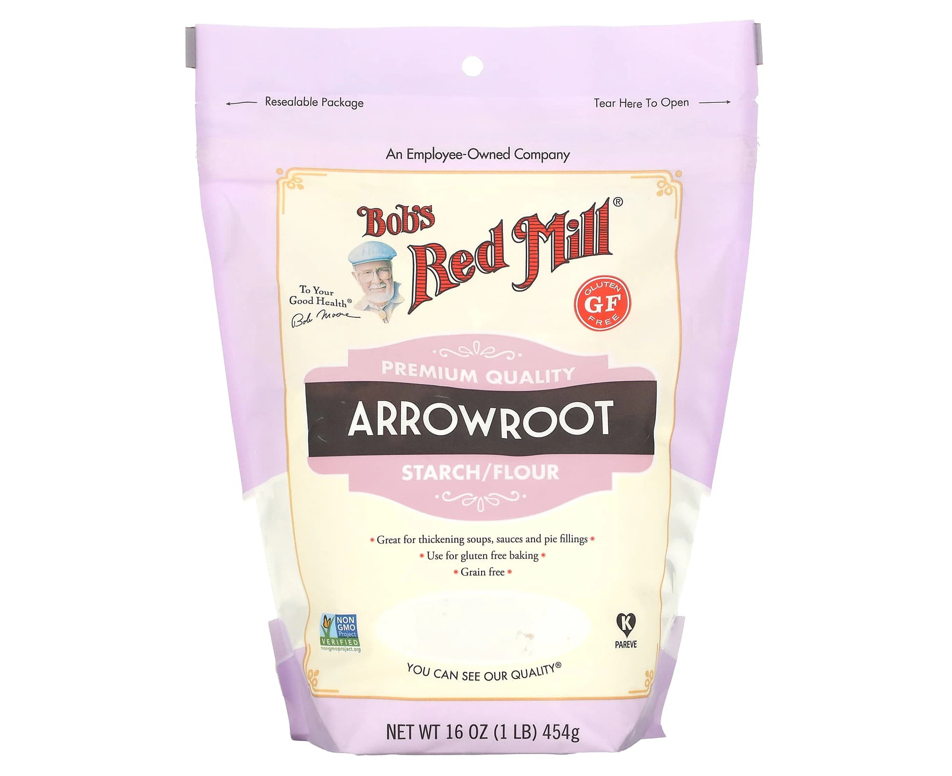 Bob's Red Mill, Arrowroot Starch/Flour, Gluten Free, 16 oz (454 g)