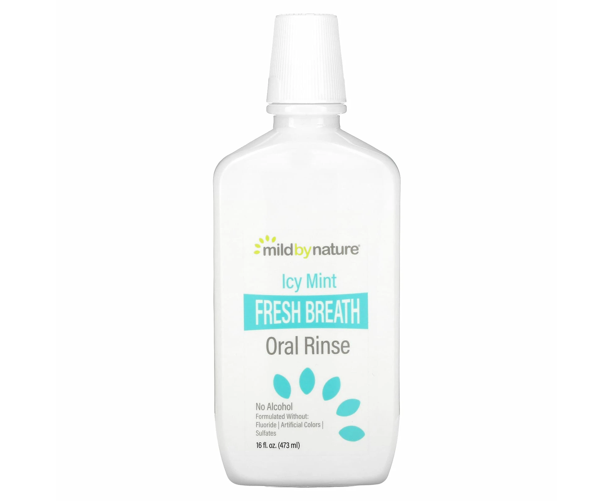 Mild By Nature, Fresh Breath Oral Rinse, No Alcohol, Icy Mint, 16 fl oz (473 ml)