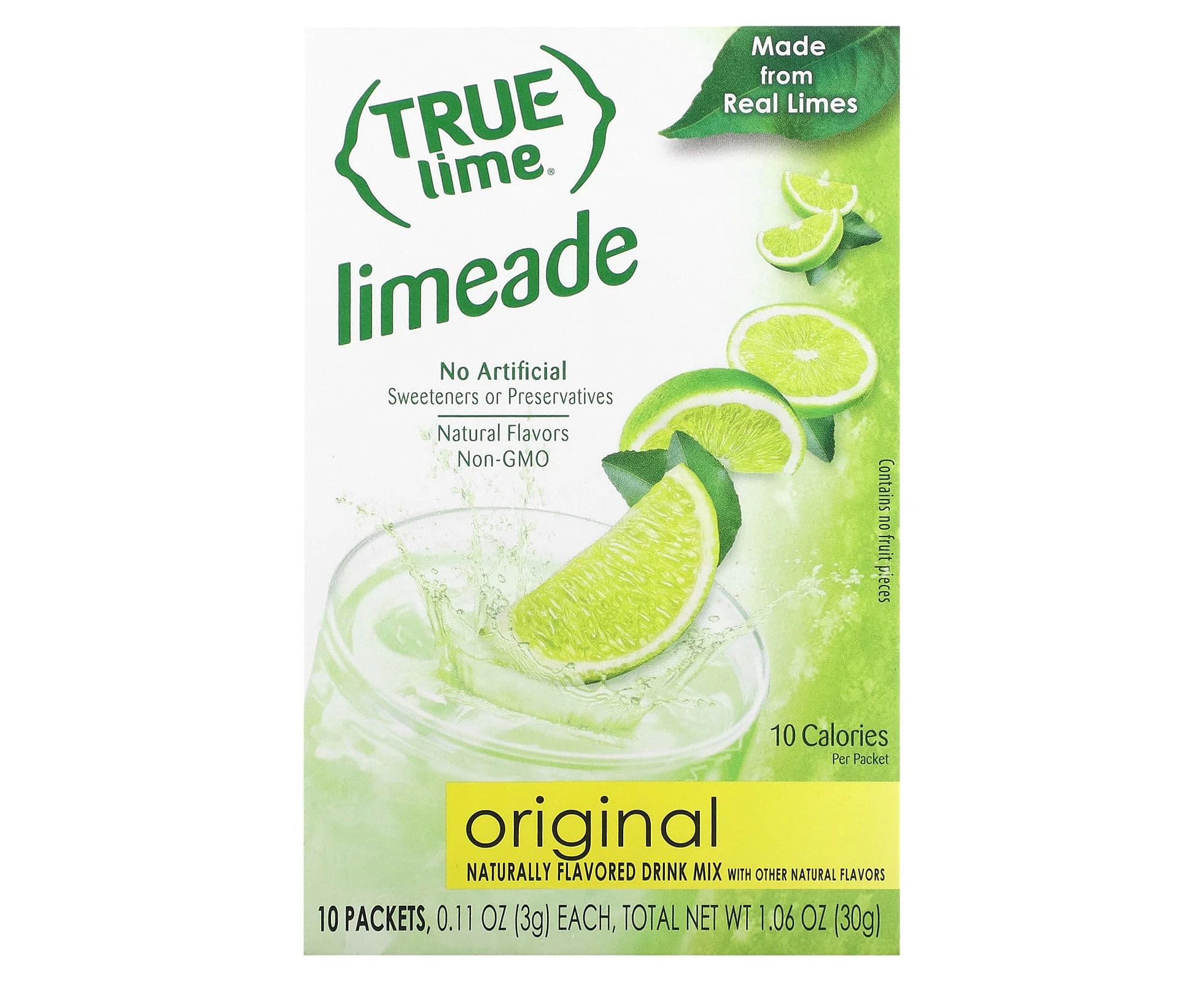 True Citrus, True Lime, Limeade, Original, 10 Packets, 0.11 oz (3 g) Each