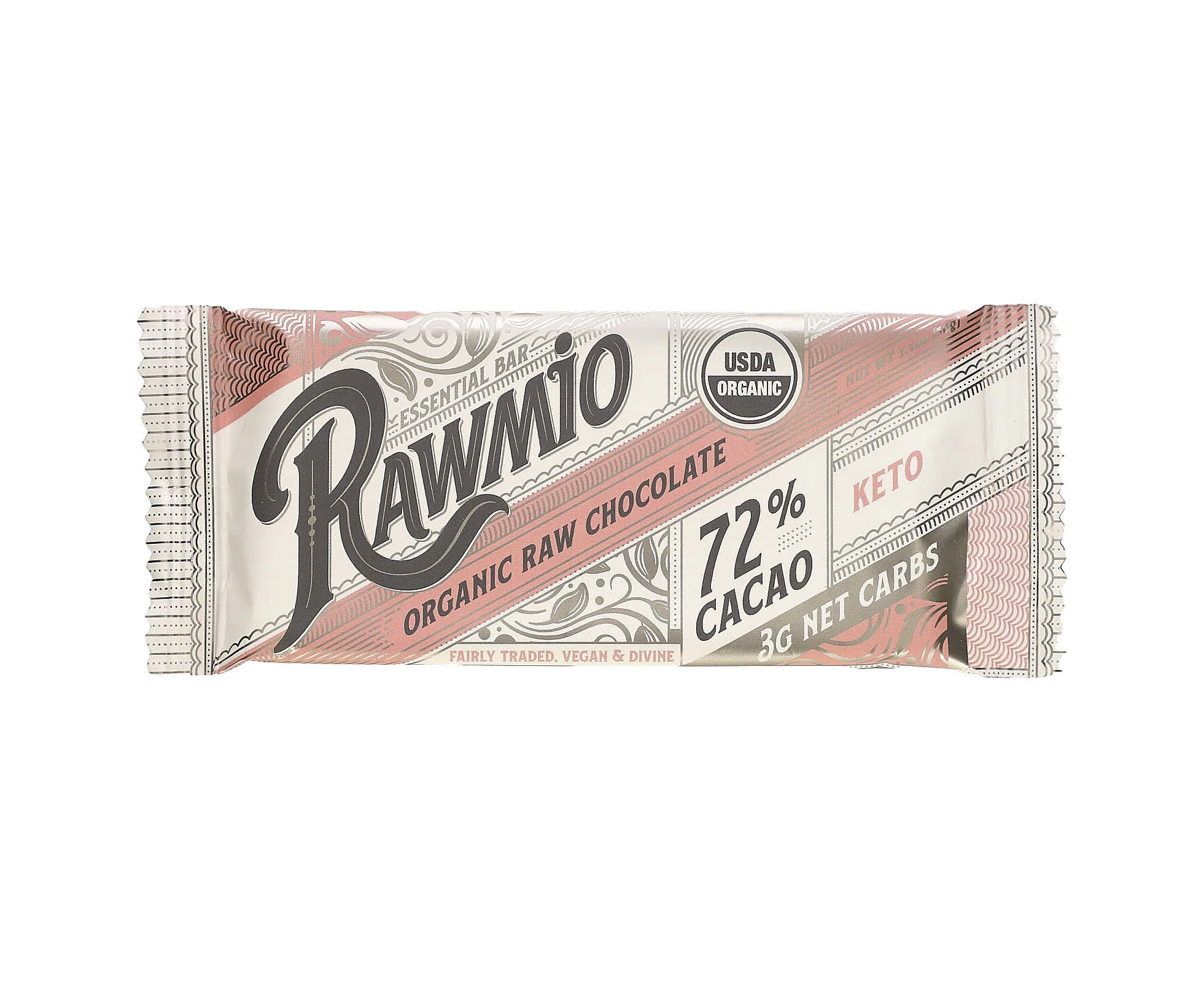 Rawmio, Essential Bar, Organic Raw Chocolate, 72% Cacao, Keto, 1.1 oz (30 g)