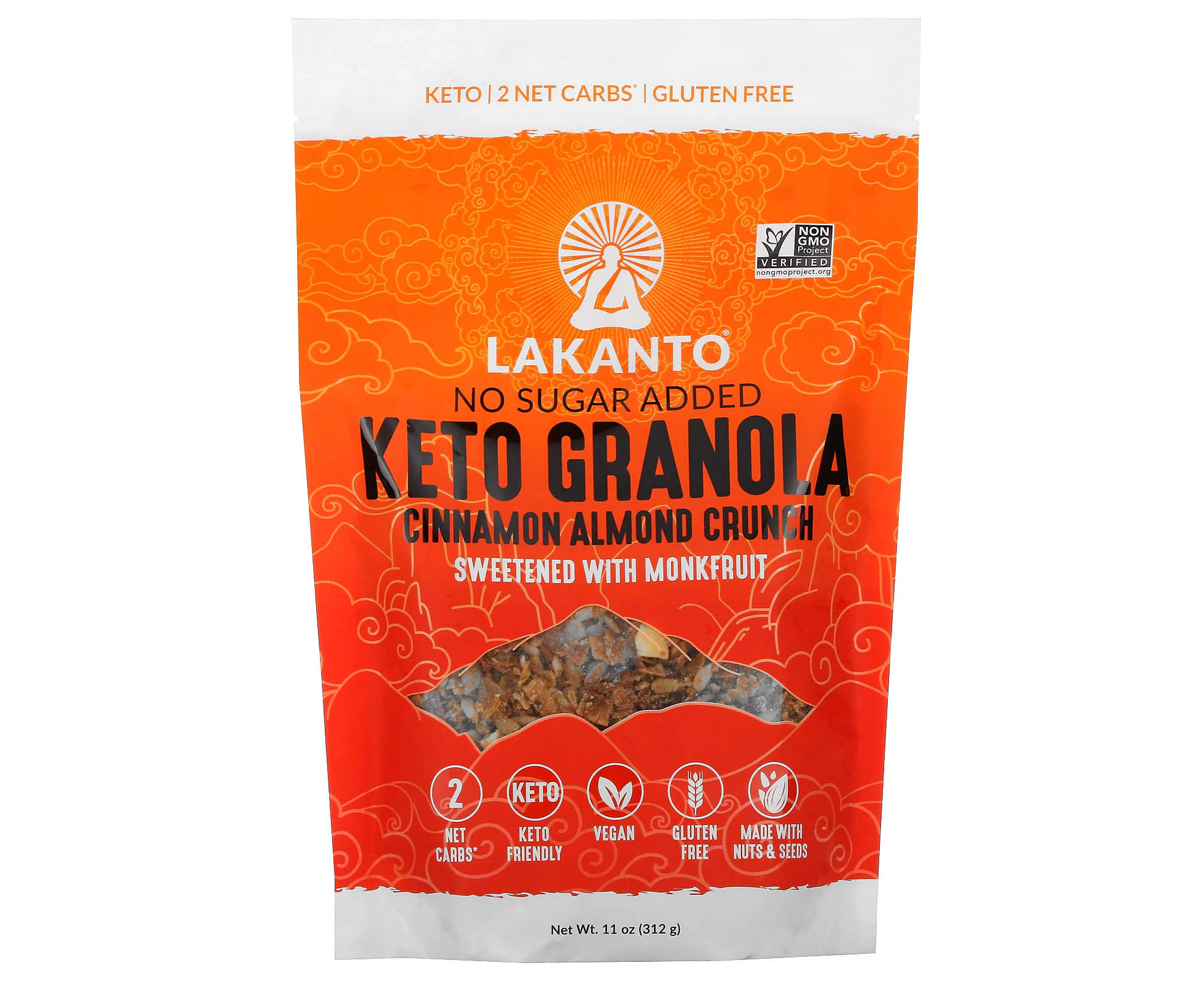 Lakanto, Keto Granola, Cinnamon Almond Crunch, 11 oz (312 g)