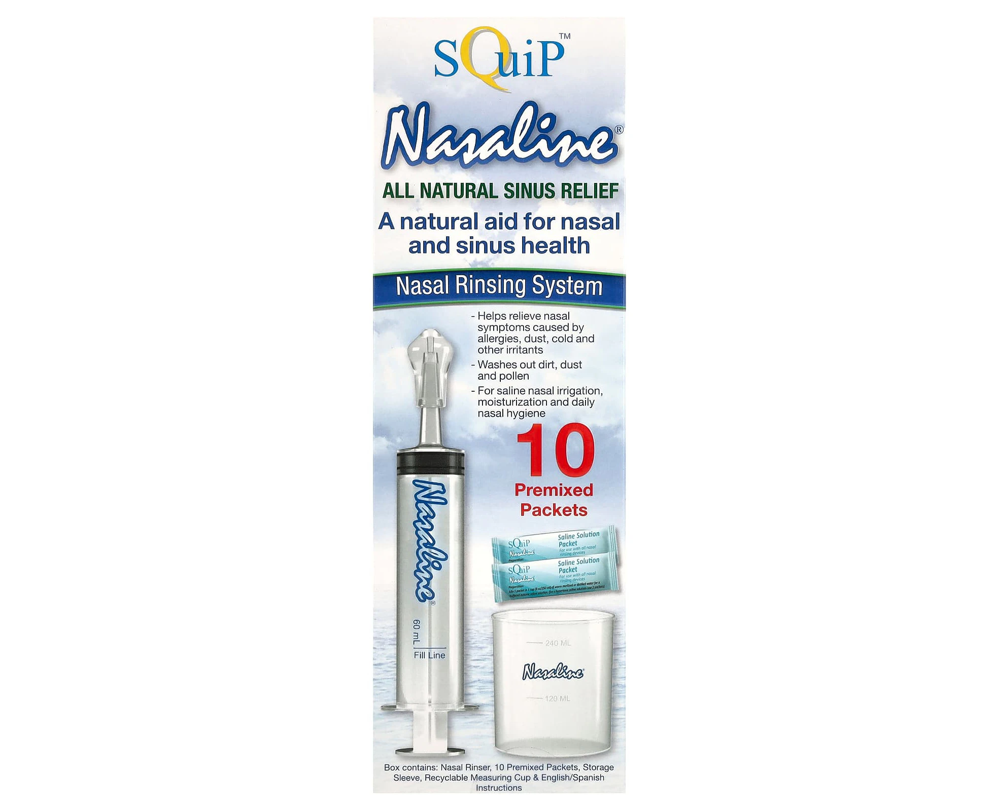 Squip, Nasaline, Nasal Rinsing System, 1 Kit