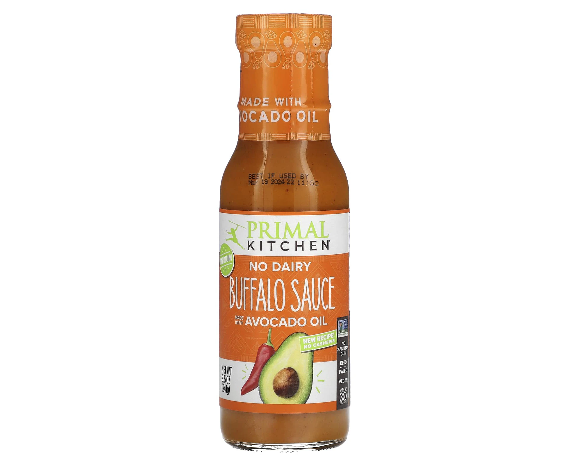 Primal Kitchen, Buffalo Sauce, Medium, 8.5 oz (241 g)