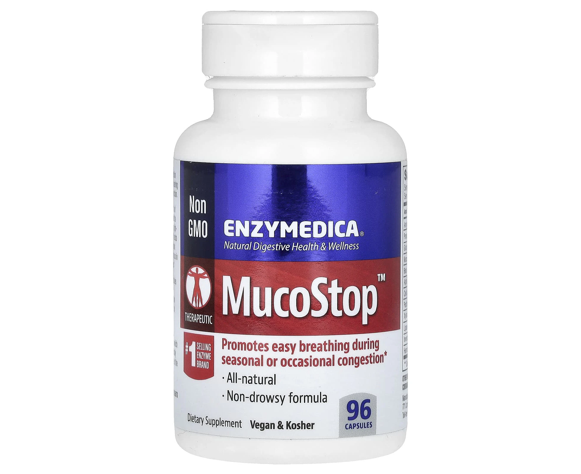 Enzymedica, MucoStop, 96 Capsules