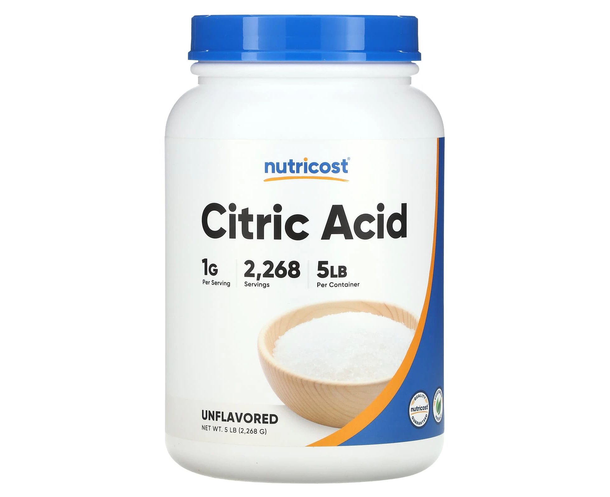 Nutricost, Citric Acid, Unflavored, 5 lb (2,268 g)