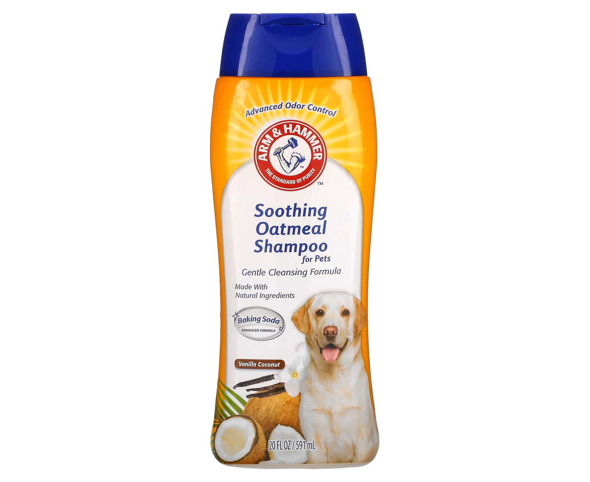 Arm & Hammer, Soothing Oatmeal Shampoo for Pets, Vanilla Coconut, 20 fl oz (591 ml)