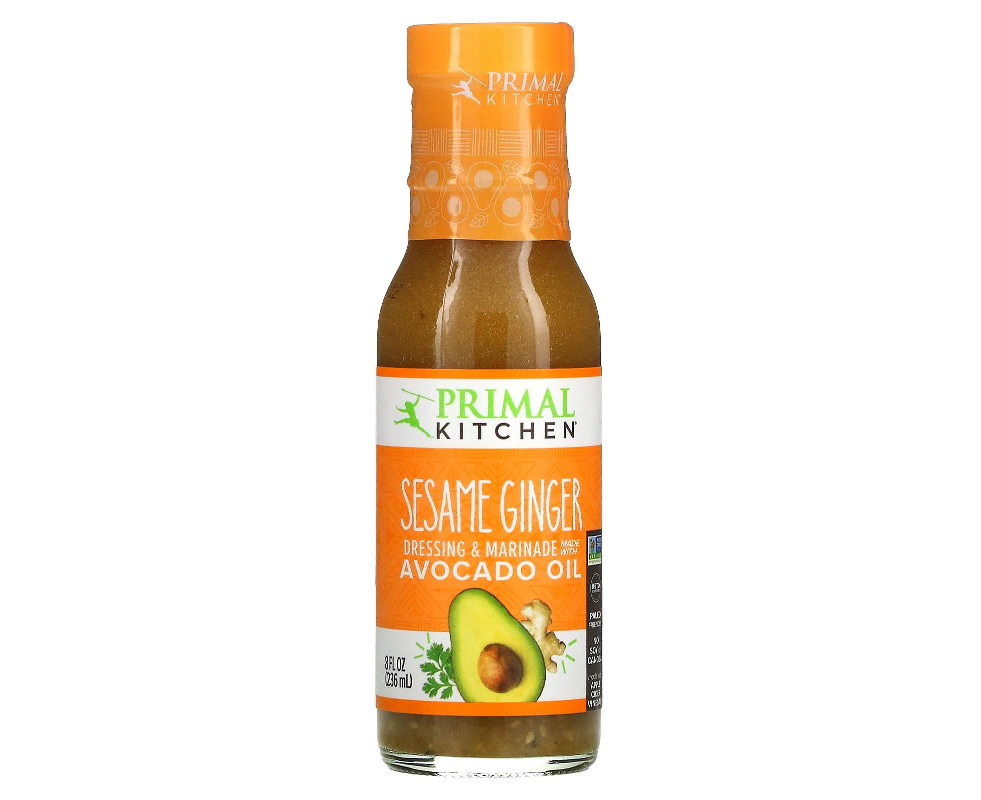 Primal Kitchen, Dressing & Marinade Made with Avocado Oil, Sesame Ginger, 8 fl oz (236 ml)