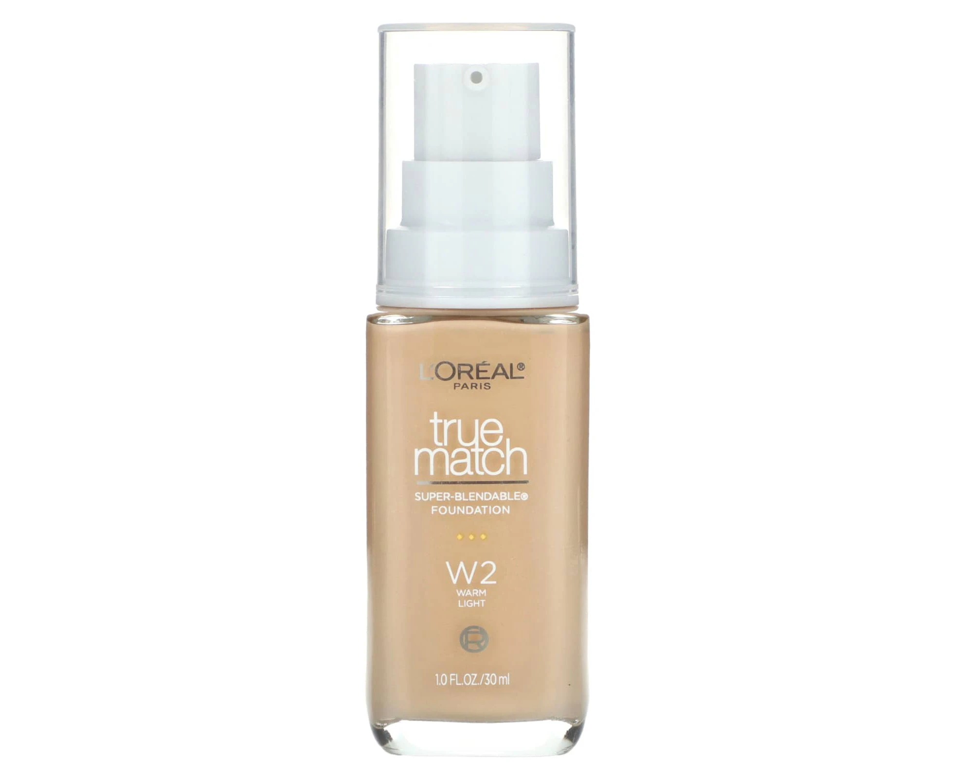 L'Or√©al, True Match, Super-Blendable Foundation, W2 Warm Light, 1 fl oz (30 ml)