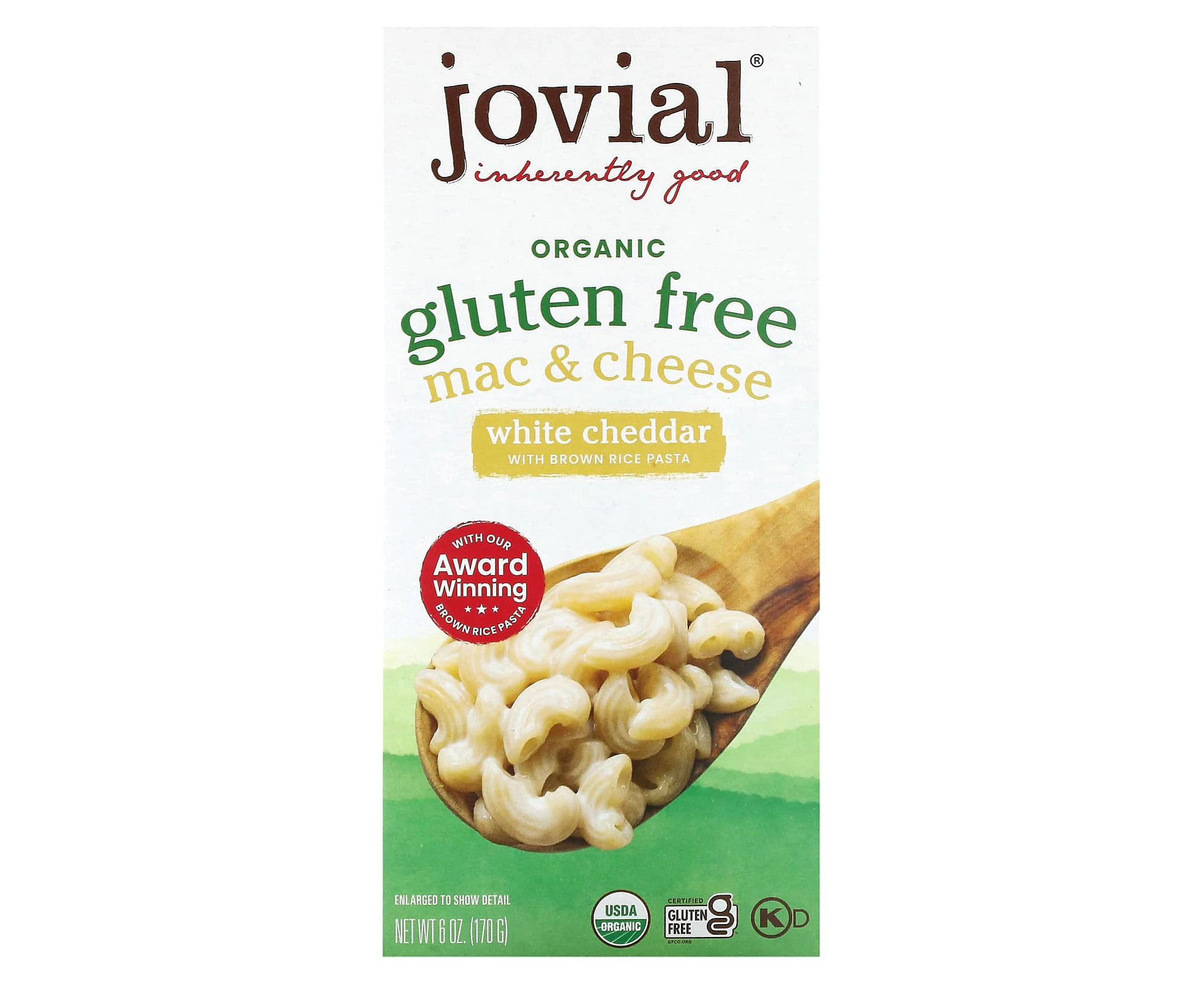 Jovial, Organic Gluten Free, Mac & Cheese, White Cheddar , 6 oz (170 g)