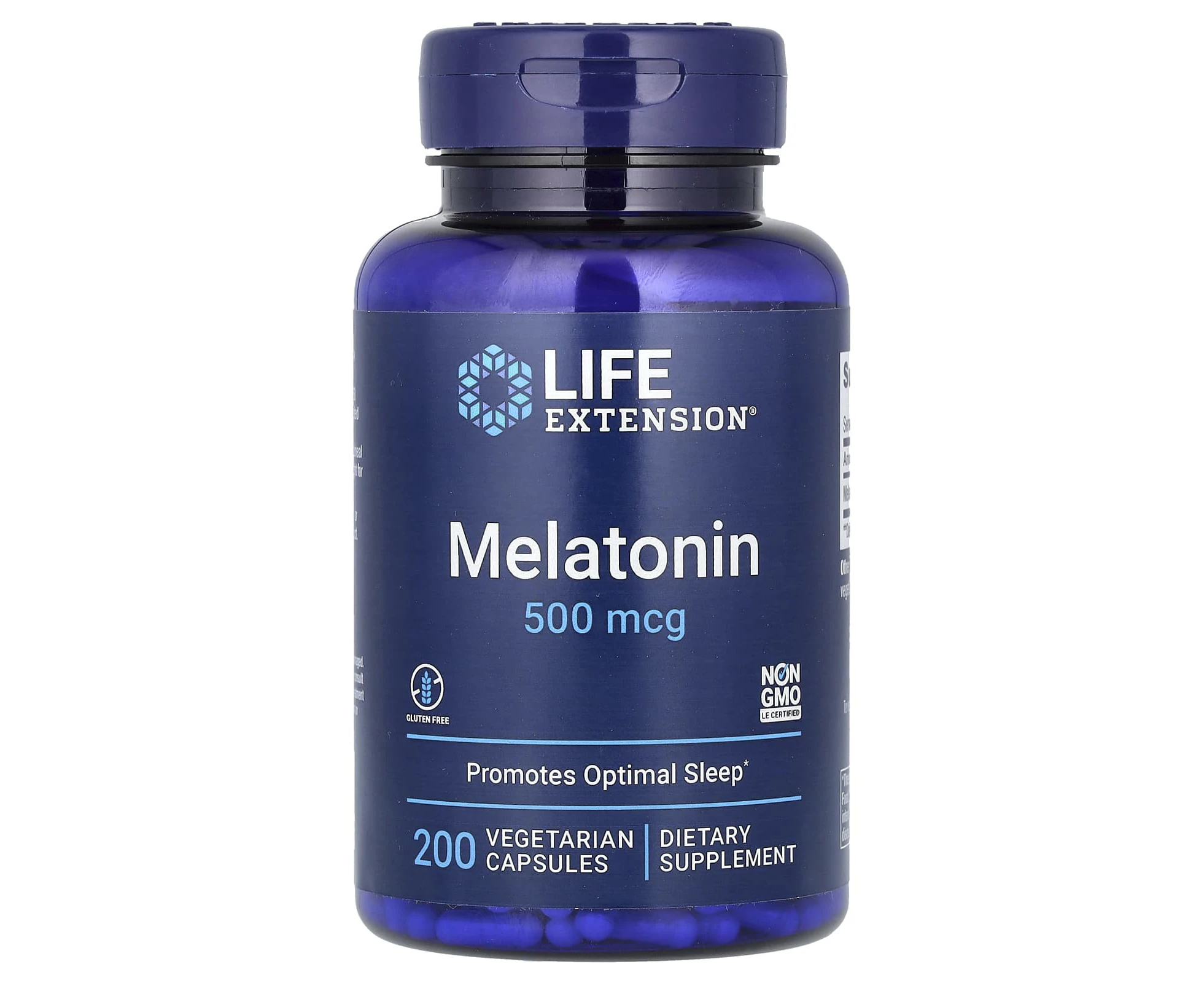 Life Extension, Melatonin, 500 mcg, 200 Vegetarian Capsules