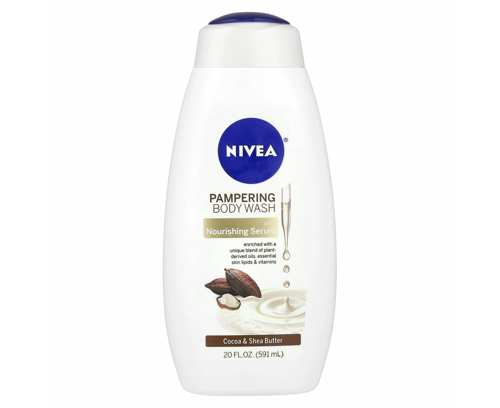 Nivea, Pampering Body Wash, Cocoa & Shea Butter, 20 fl oz (591 ml)