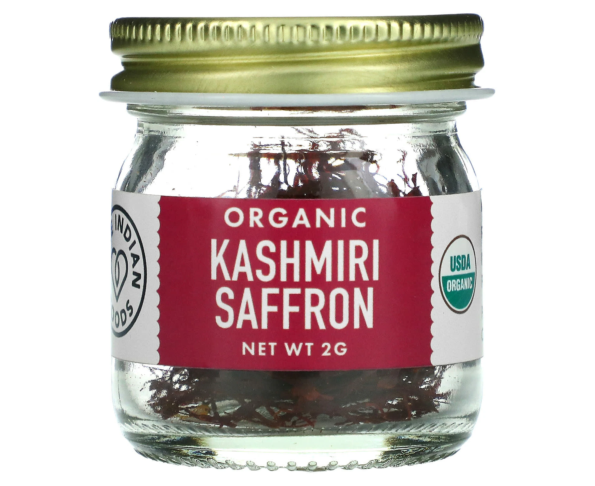 Pure Indian Foods, Organic Kashmiri Saffron, 2 g