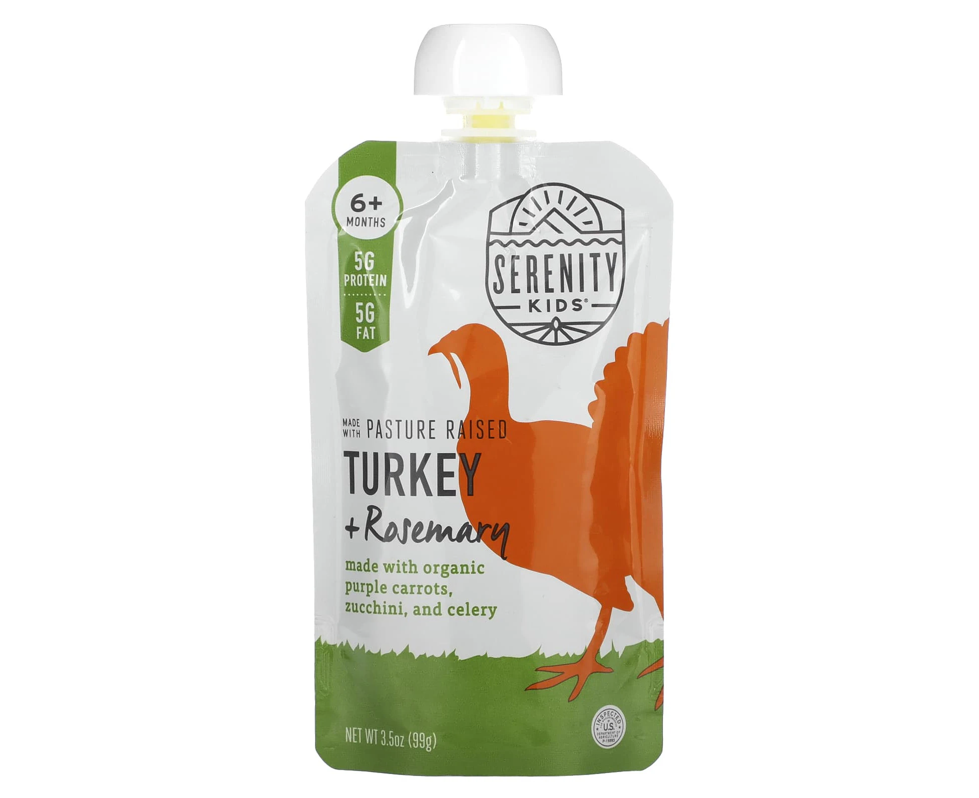 Serenity Kids, Turkey with Rosemary, 6+ Months, 3.5 oz (99 g)