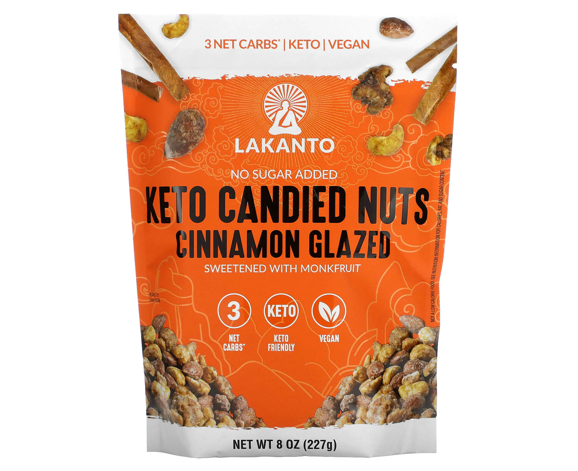 Lakanto, Keto Candied Nuts, Cinnamon Glazed, 8 oz (227 g)