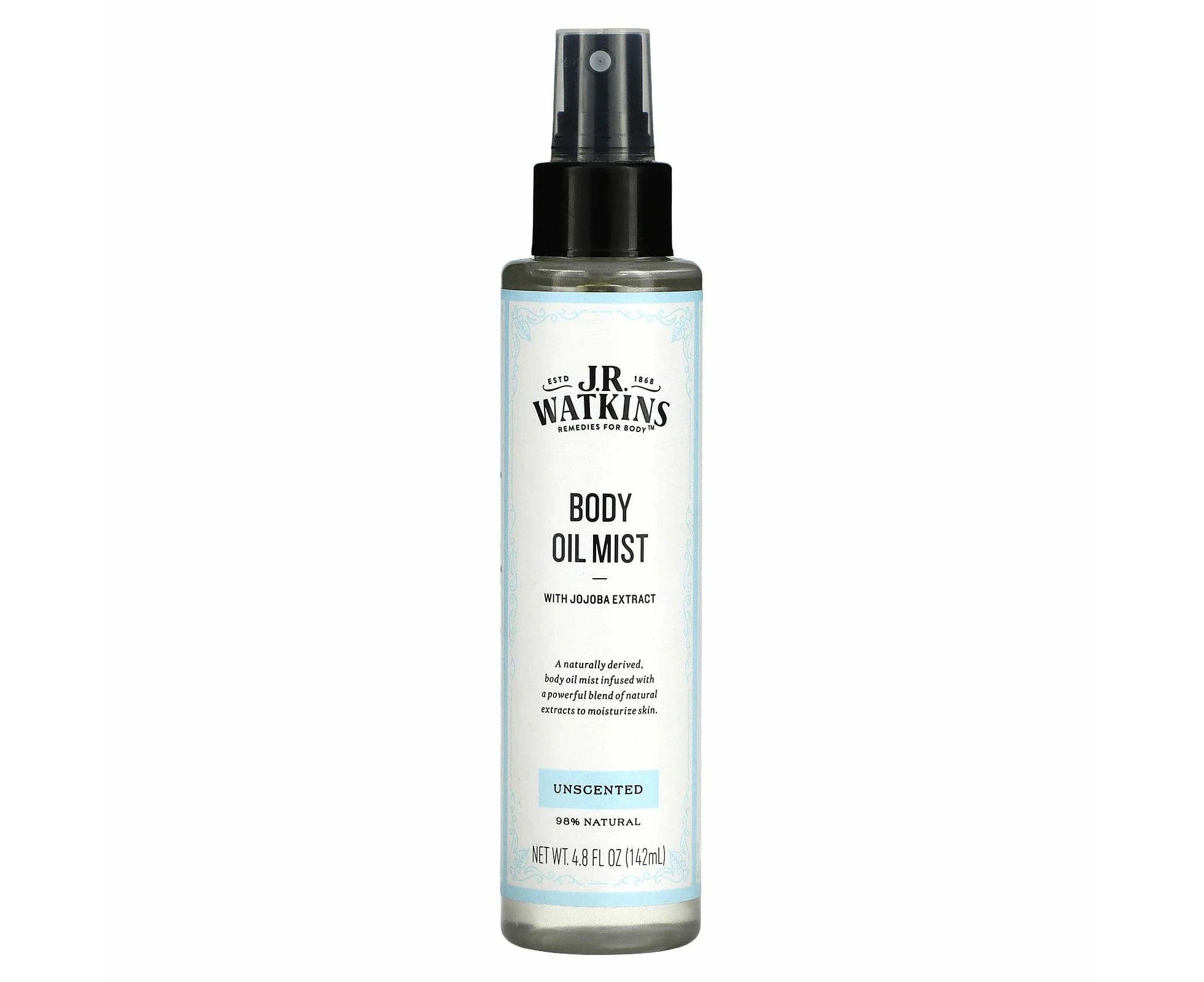 J R Watkins, Body Oil Mist, Unscented, 4.8 fl oz (142 ml)