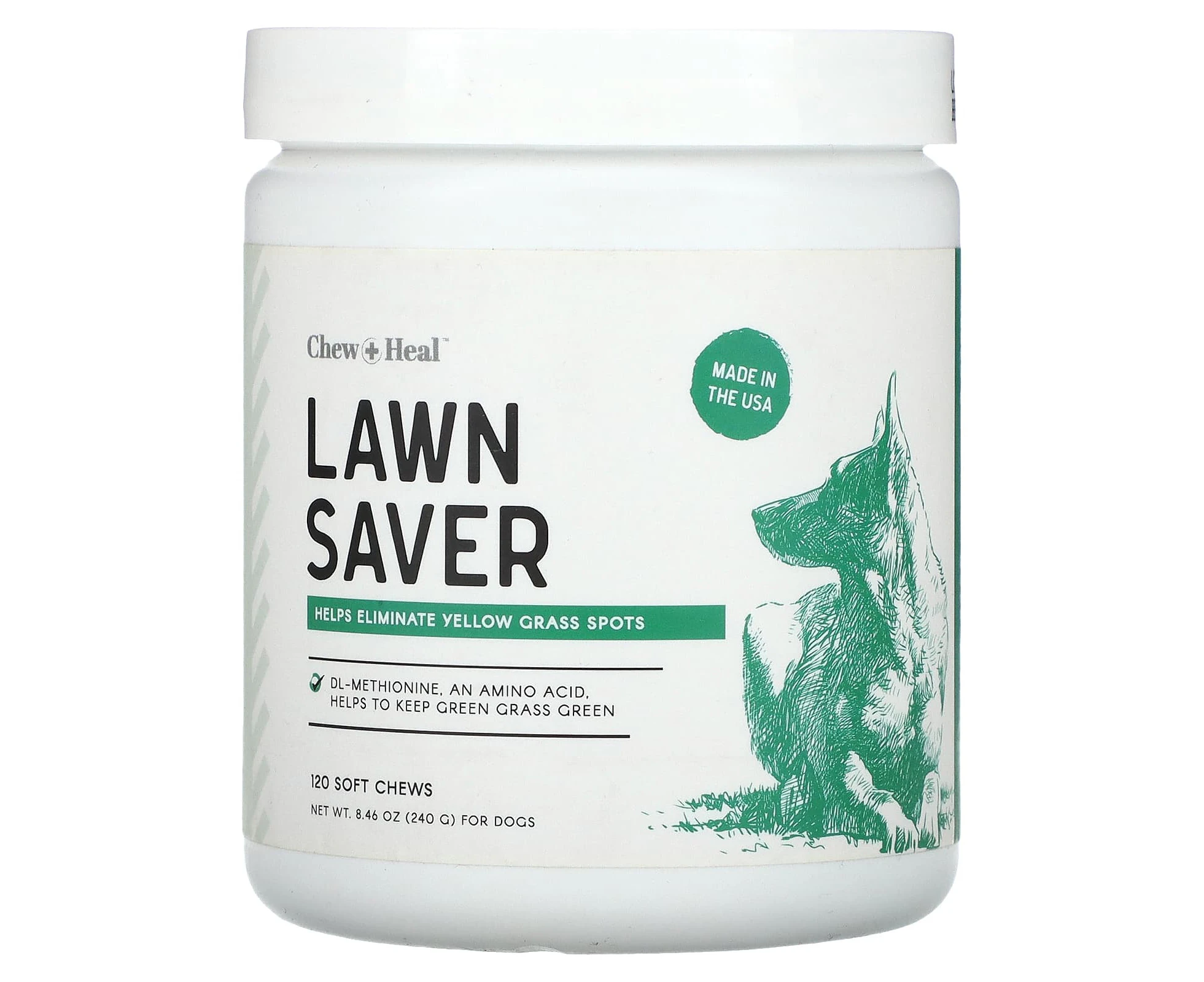 Chew + Heal, Lawn Saver, For Dogs, 120 Soft Chews, 8.46 oz (240 g)