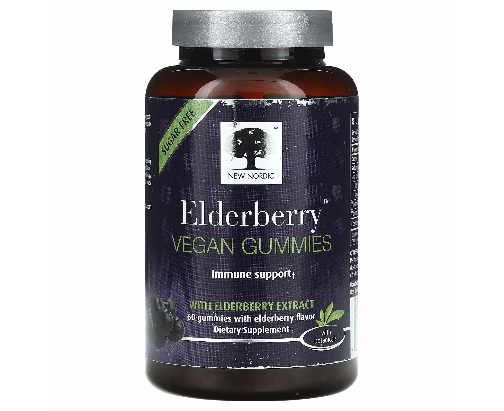 New Nordic, Elderberry Vegan Gummies, 60 Gummies