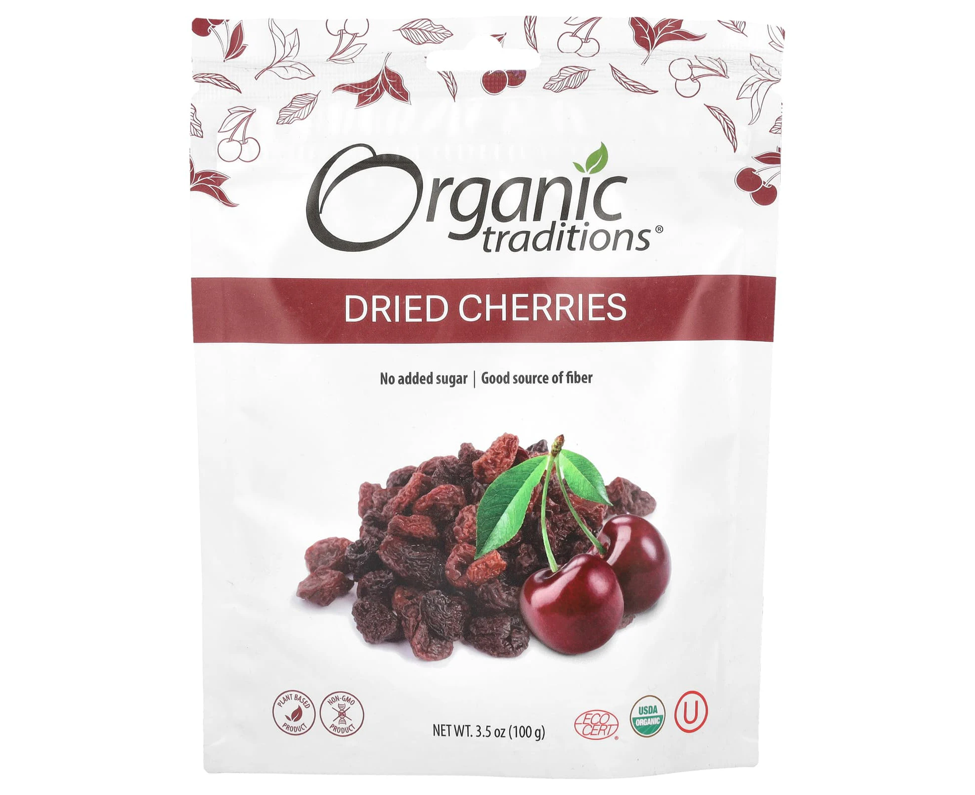 Organic Traditions, Dried Cherries, 3.5 oz (100 g)