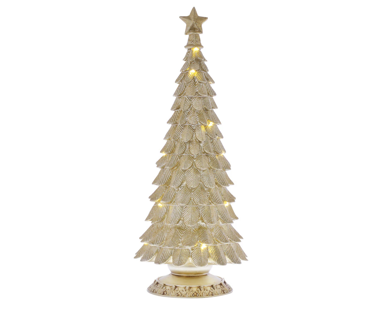 Gibson Gifts LED Xmas Tree Large Home/Living Room Display Decor 41x16cm Gold